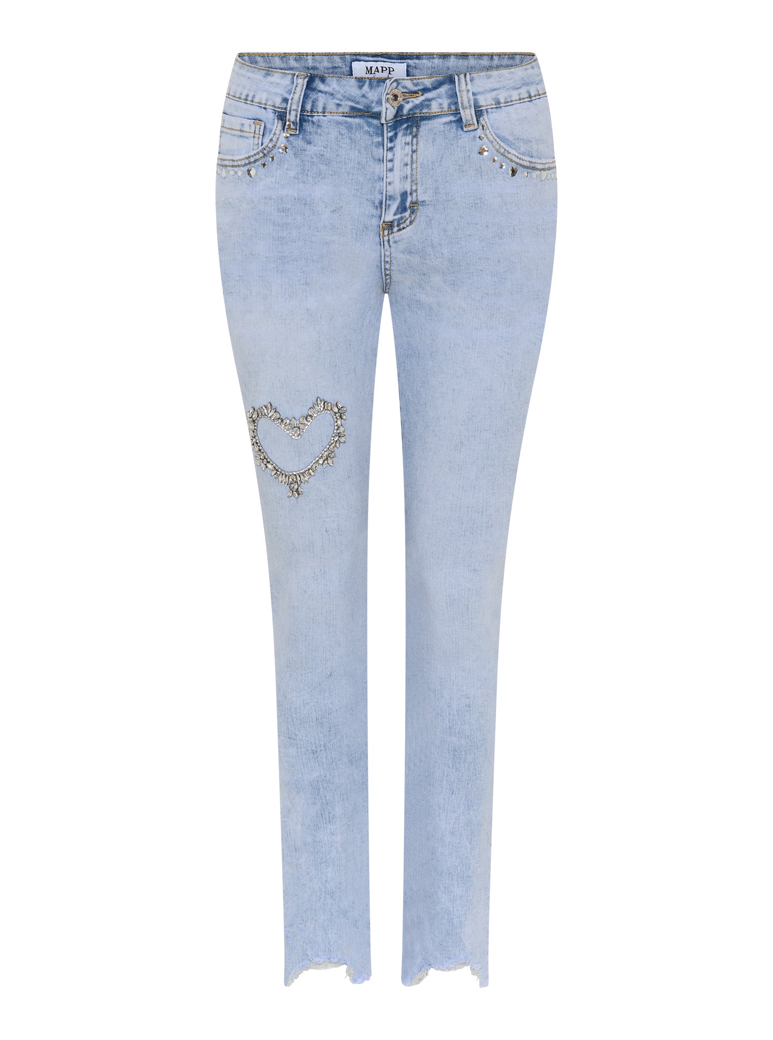 MAPP Heart Diamond Jeans DENIM/TWILL 8996 LIGHT BLUE USED