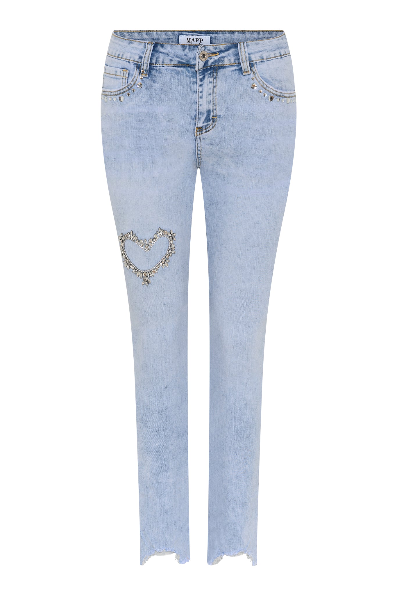 MAPP Heart Diamond Jeans DENIM/TWILL 8996 LIGHT BLUE USED