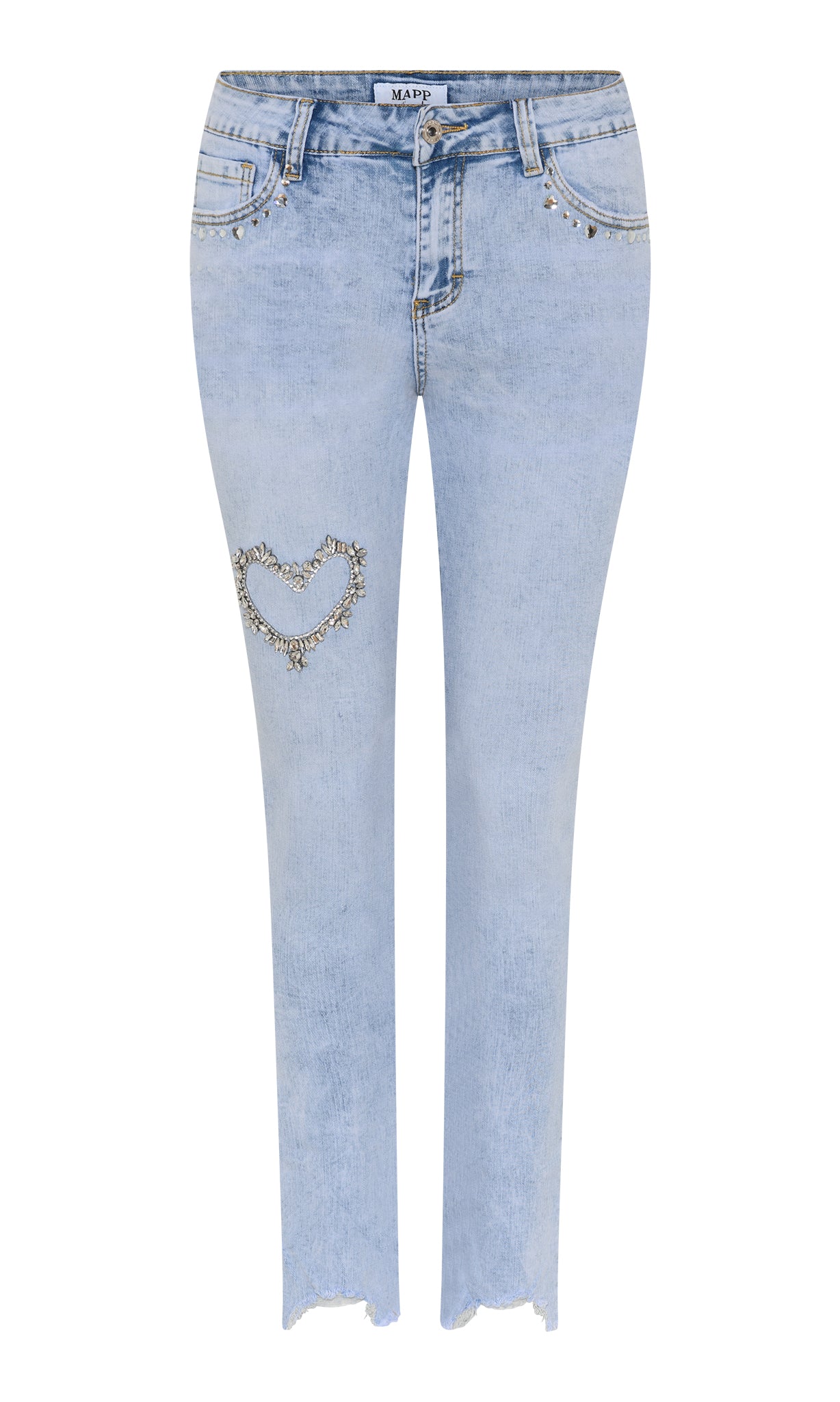 MAPP Heart Diamond Jeans DENIM/TWILL 8996 LIGHT BLUE USED
