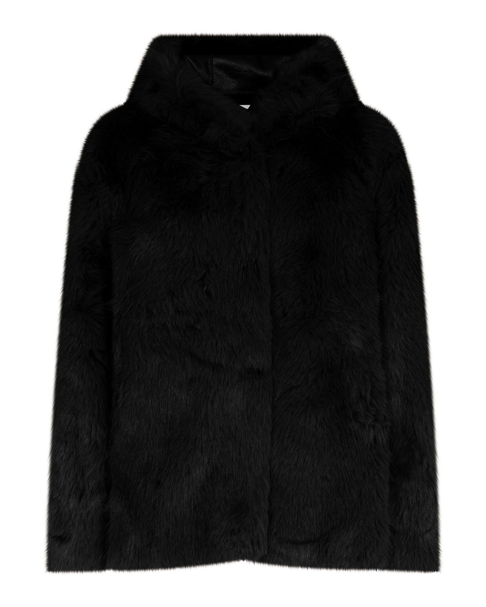 M JEANS HOOD MINKY JACKET OUTERWEAR 80 BLACK