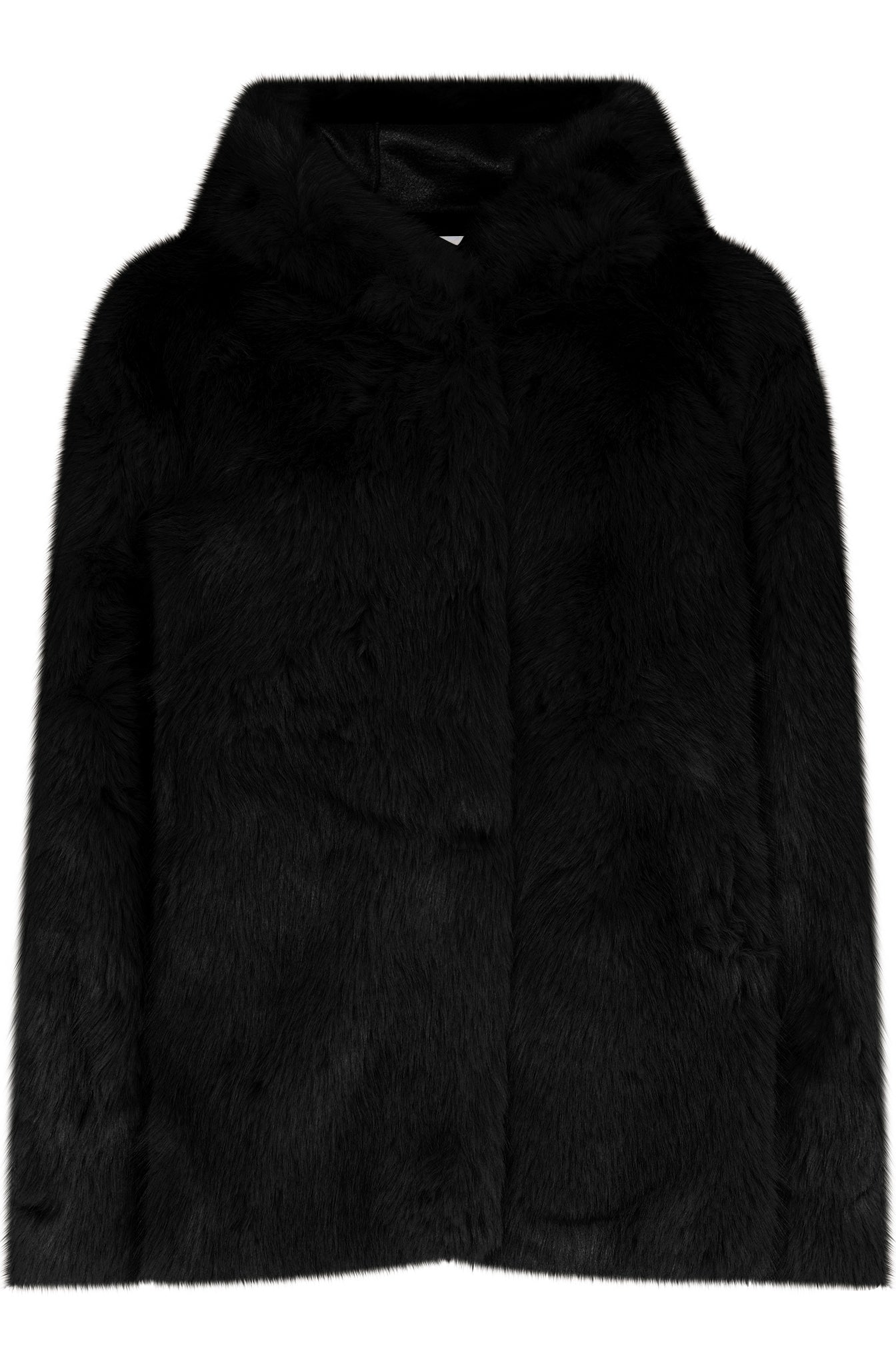 M JEANS HOOD MINKY JACKET OUTERWEAR 80 BLACK