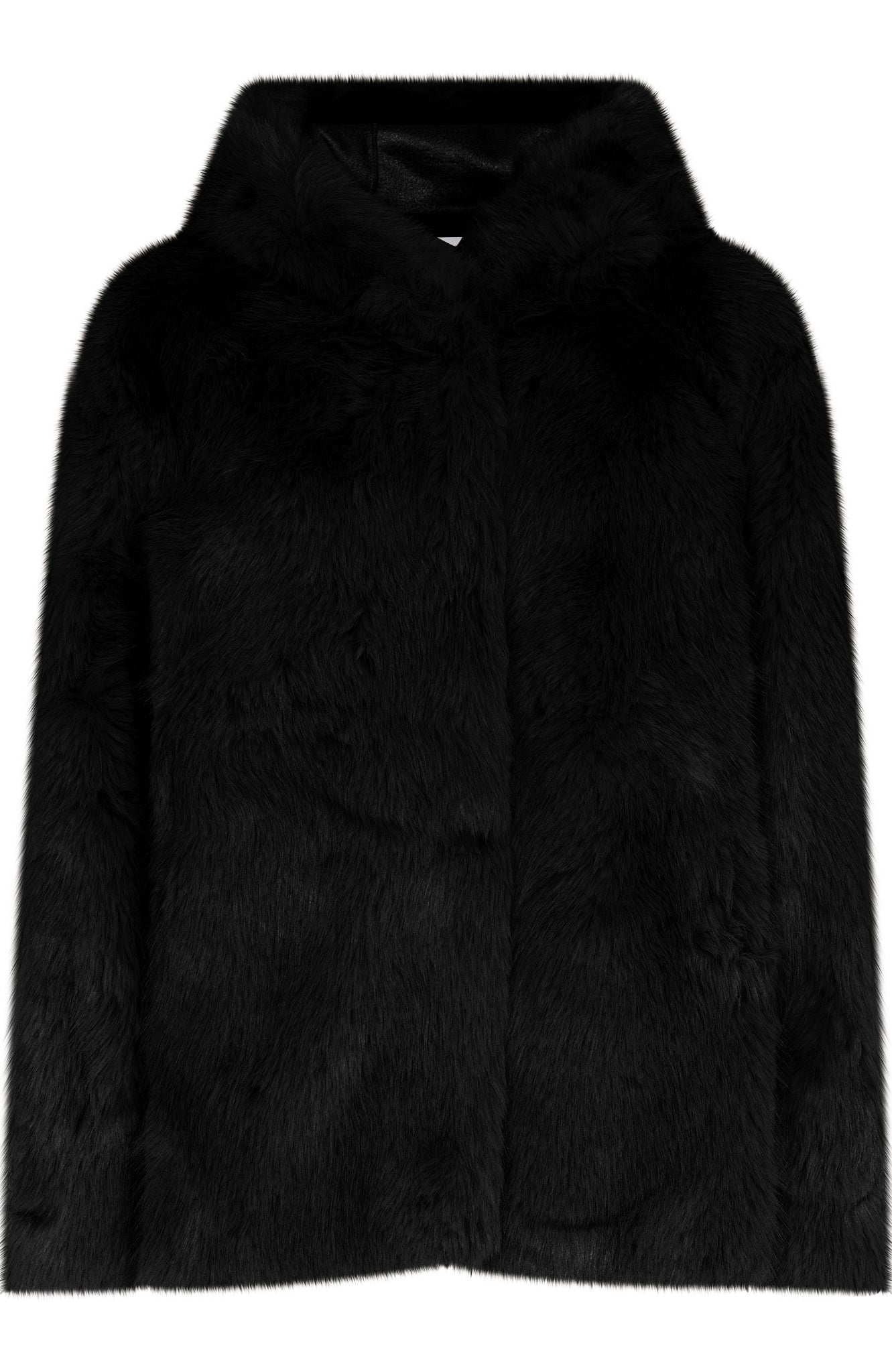 M JEANS HOOD MINKY JACKET OUTERWEAR 80 BLACK