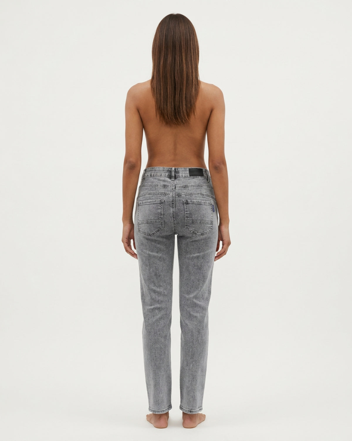MARC LAUGE Jones Slim Fit Stretch Denim Jeans | Marc Lauge DENIM/TWILL 579699 GREY USED DENIM