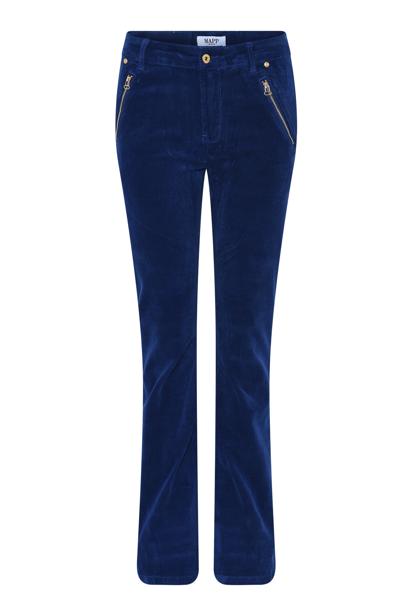 MAPP KATY BOOTCUT BABY CORD JEANS GOLD DETAILS CORD/FLØJL 187 COBOLT BLUE