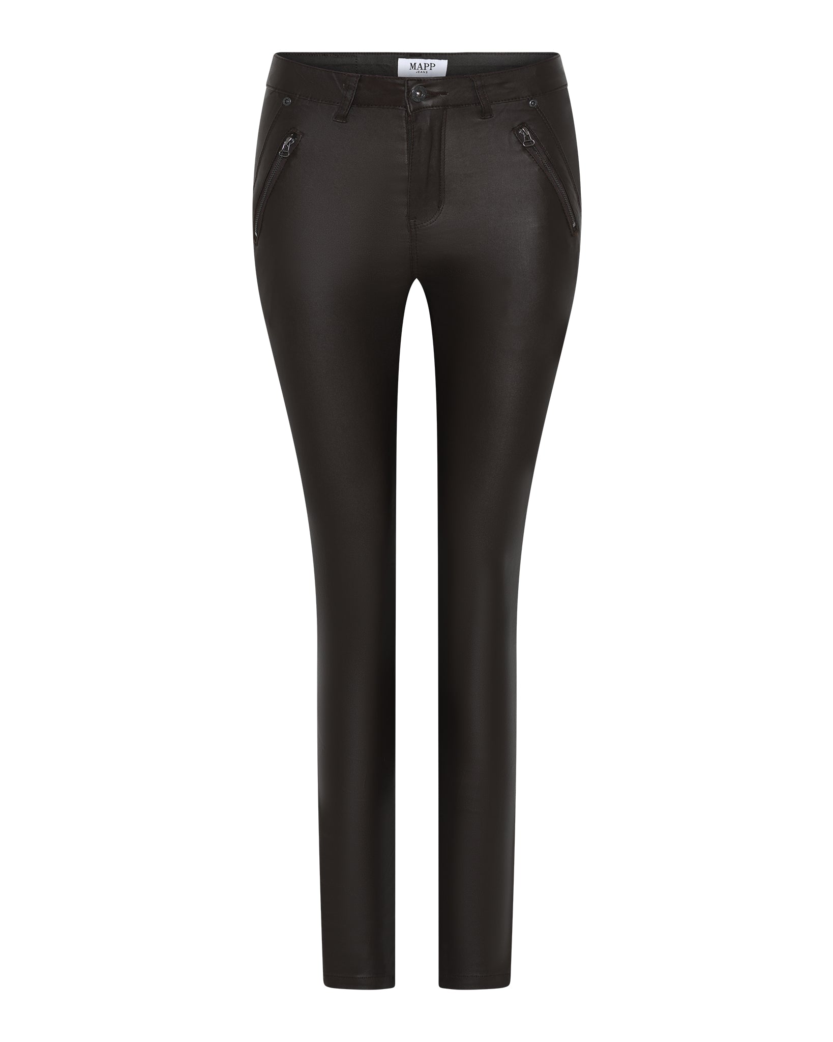 MAPP Katy Coated Jeans COATED 129 CHOCOLATE