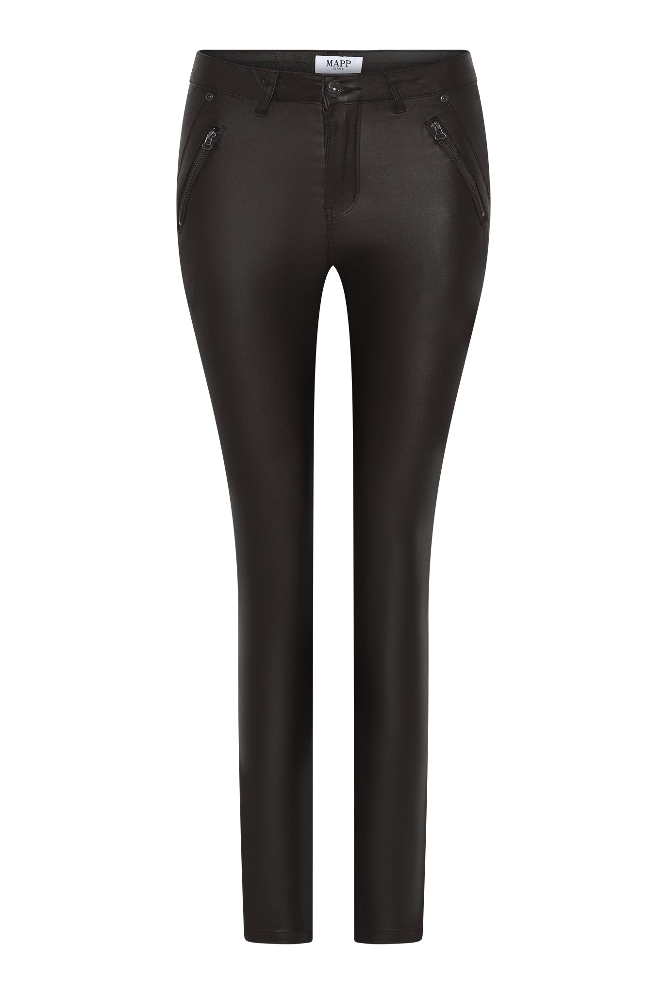 MAPP KATY COATED JEANS COATED 129 CHOCOLATE