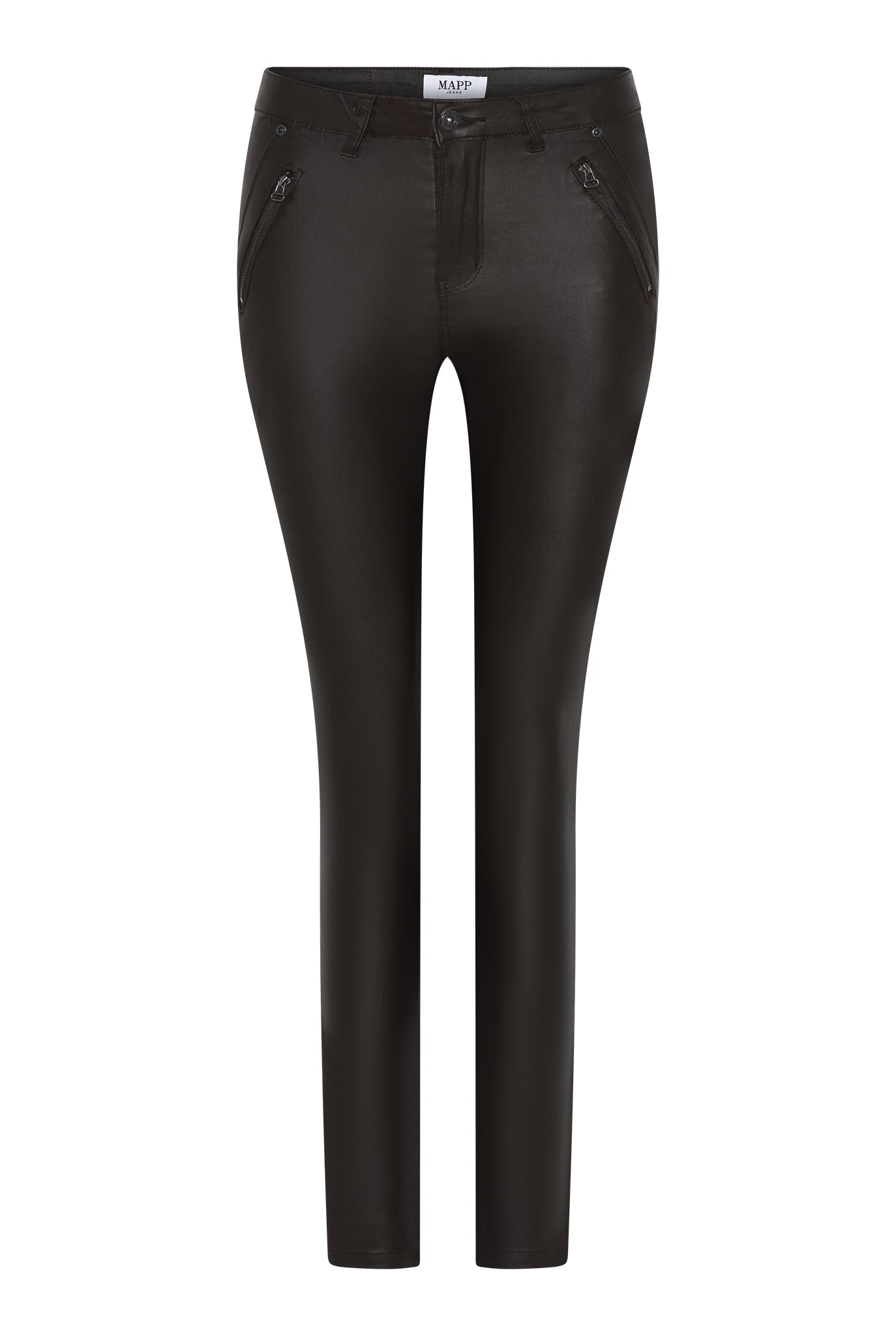 MAPP KATY COATED JEANS COATED 129 CHOCOLATE