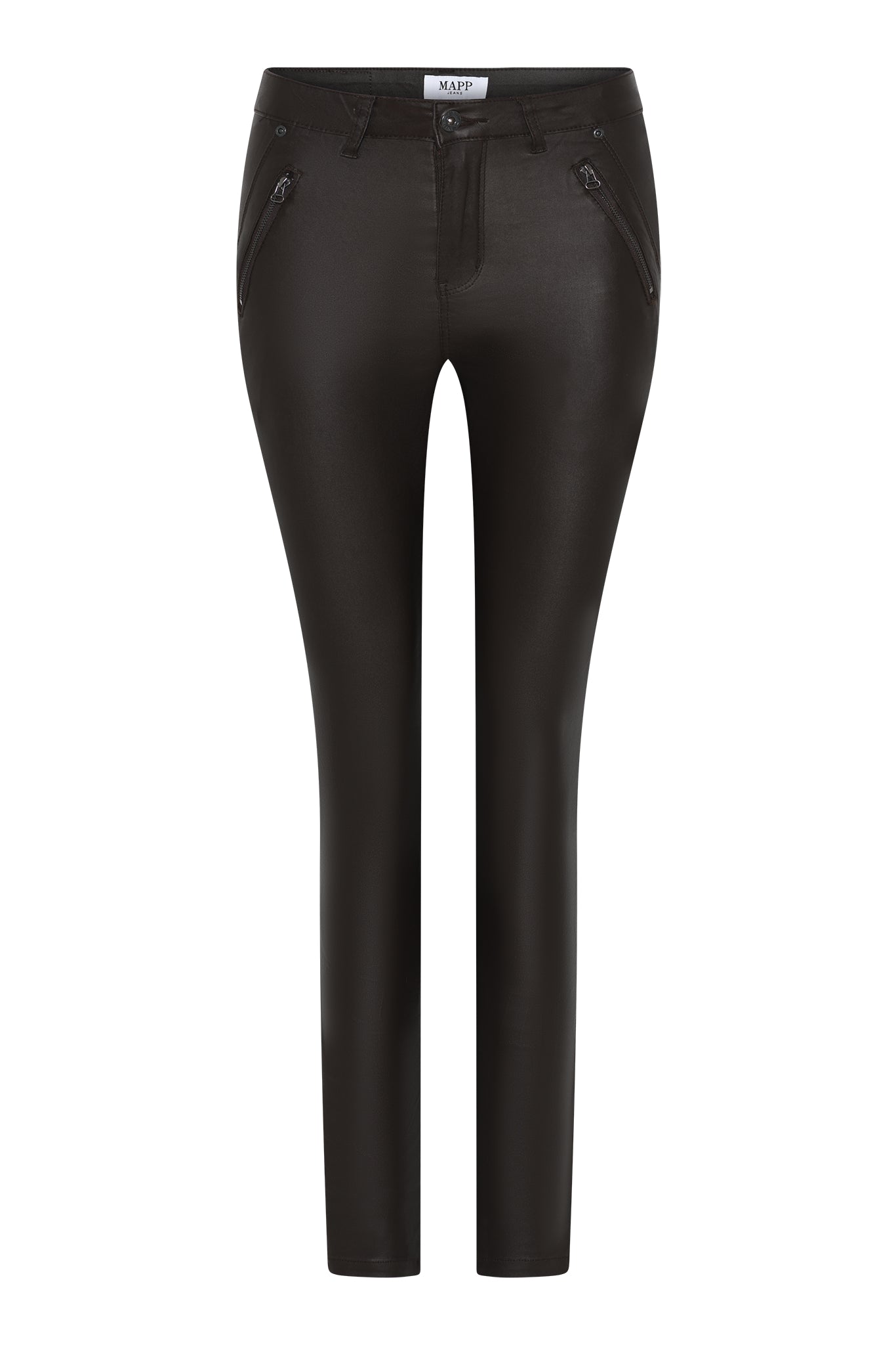 MAPP KATY COATED JEANS COATED 129 CHOCOLATE