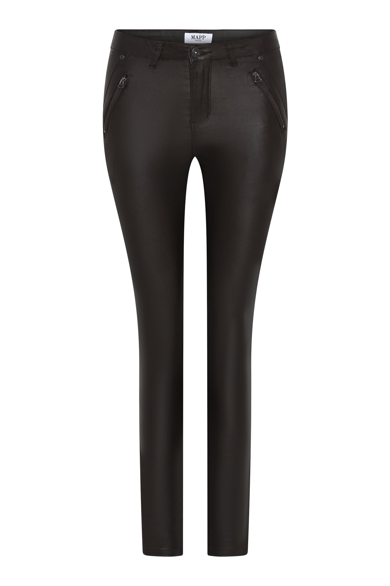 MAPP KATY COATED JEANS COATED 129 CHOCOLATE