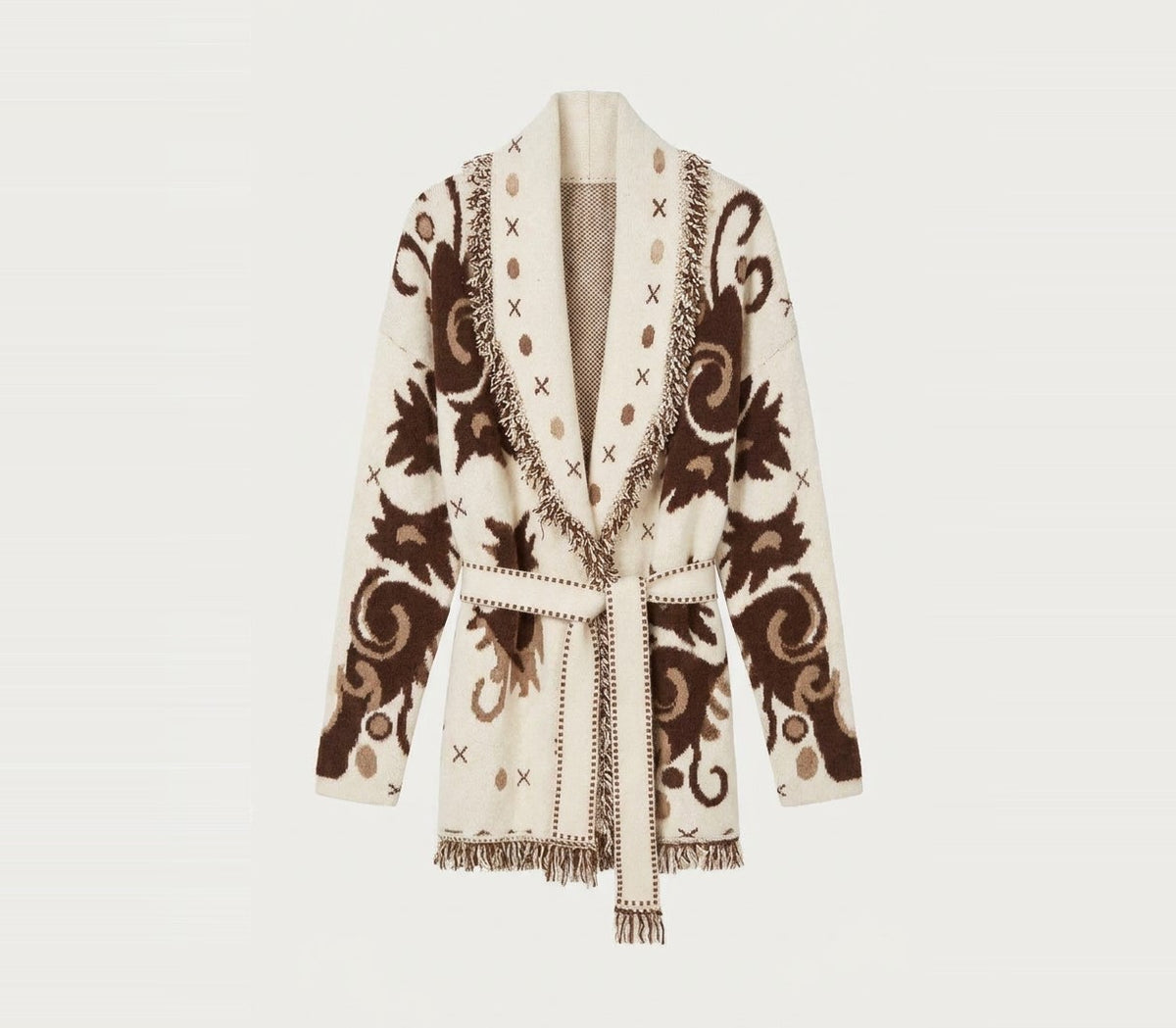MOONDUST KIEL FRILL CARDIGAN KNITWEAR 20 OFF WHITE