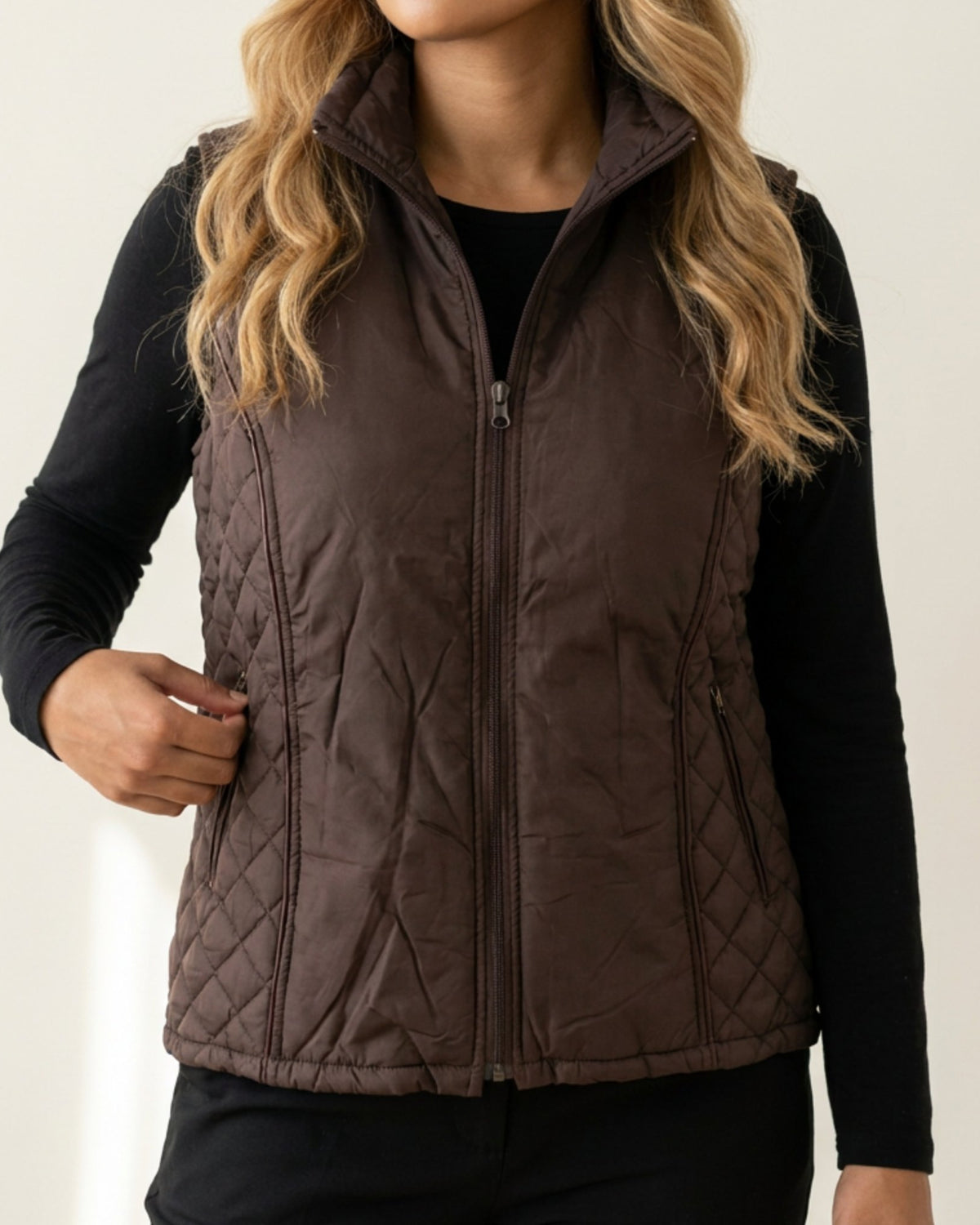 MARC LAUGE KIRSA VEST OUTERWEAR 129 CHOCOLATE