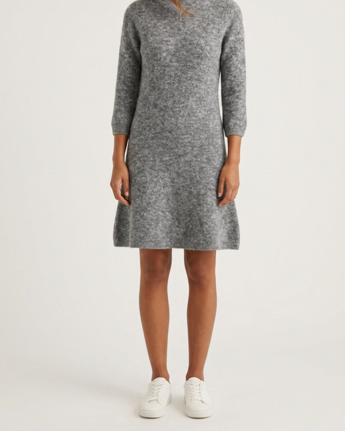 MOONDUST KNIT DRESS KNITWEAR 253 LIGHT GREY MELANGE