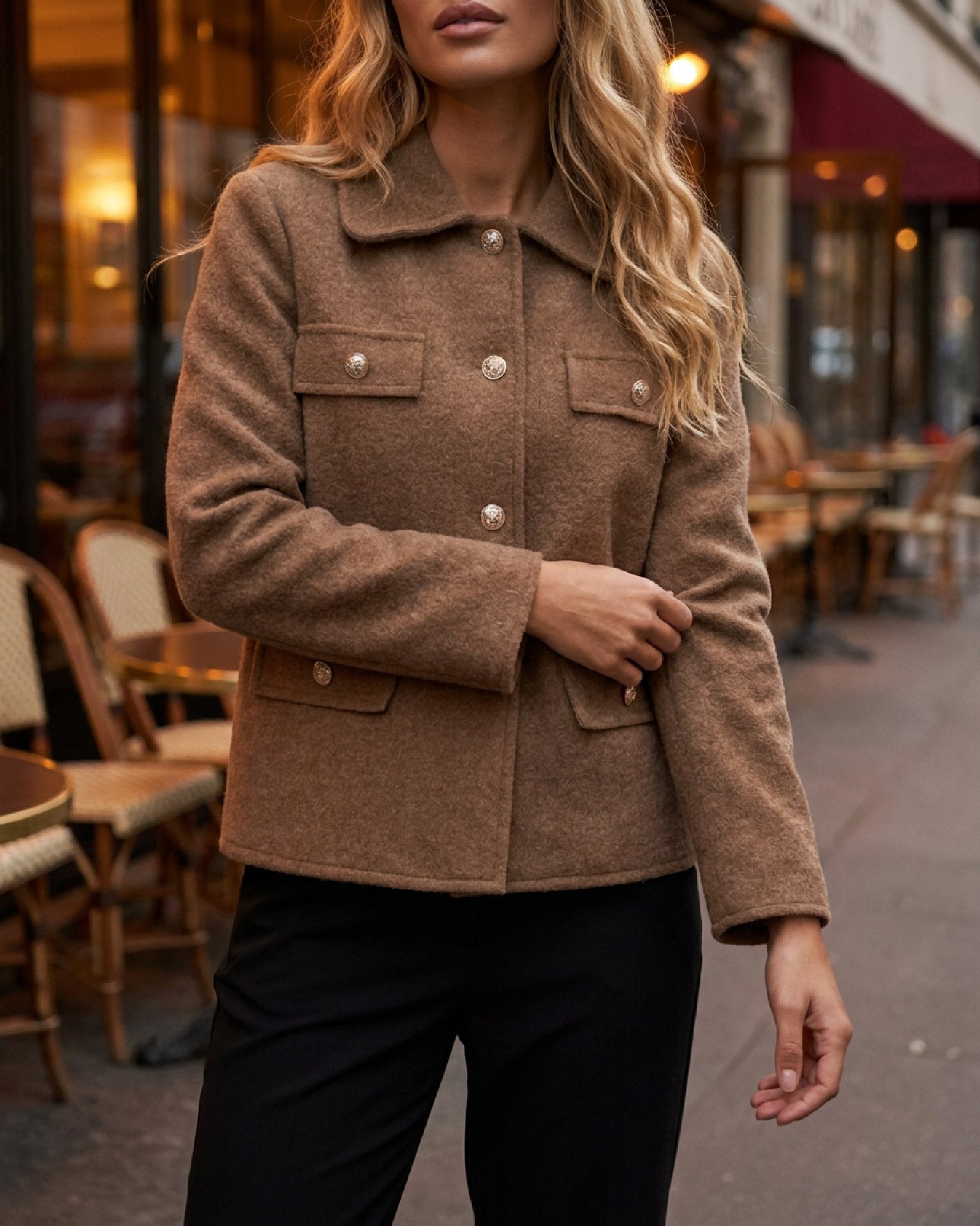 M JEANS KOKO JACKET OUTERWEAR 122 SOFT CAMEL