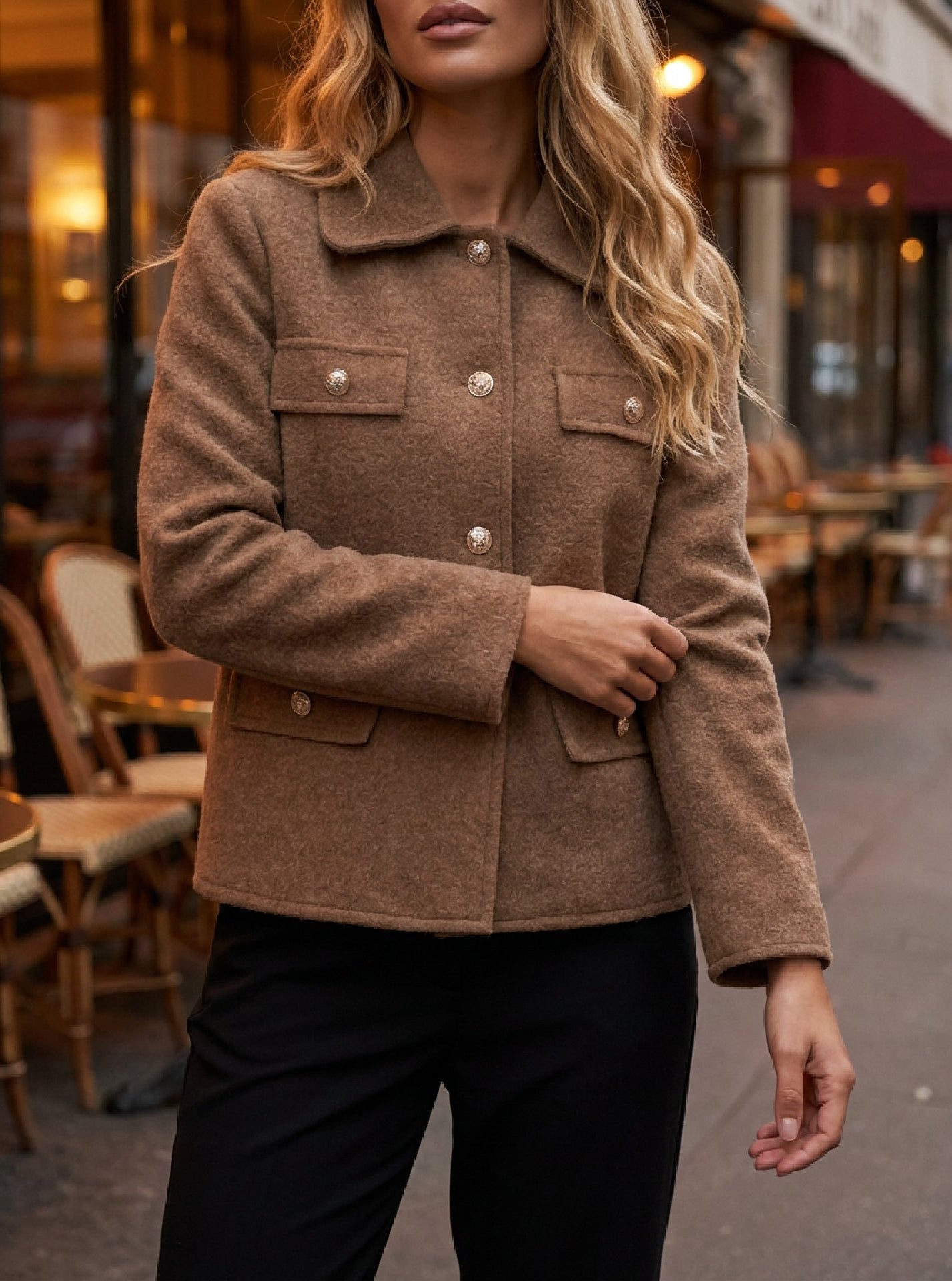 M JEANS KOKO JACKET OUTERWEAR 122 SOFT CAMEL