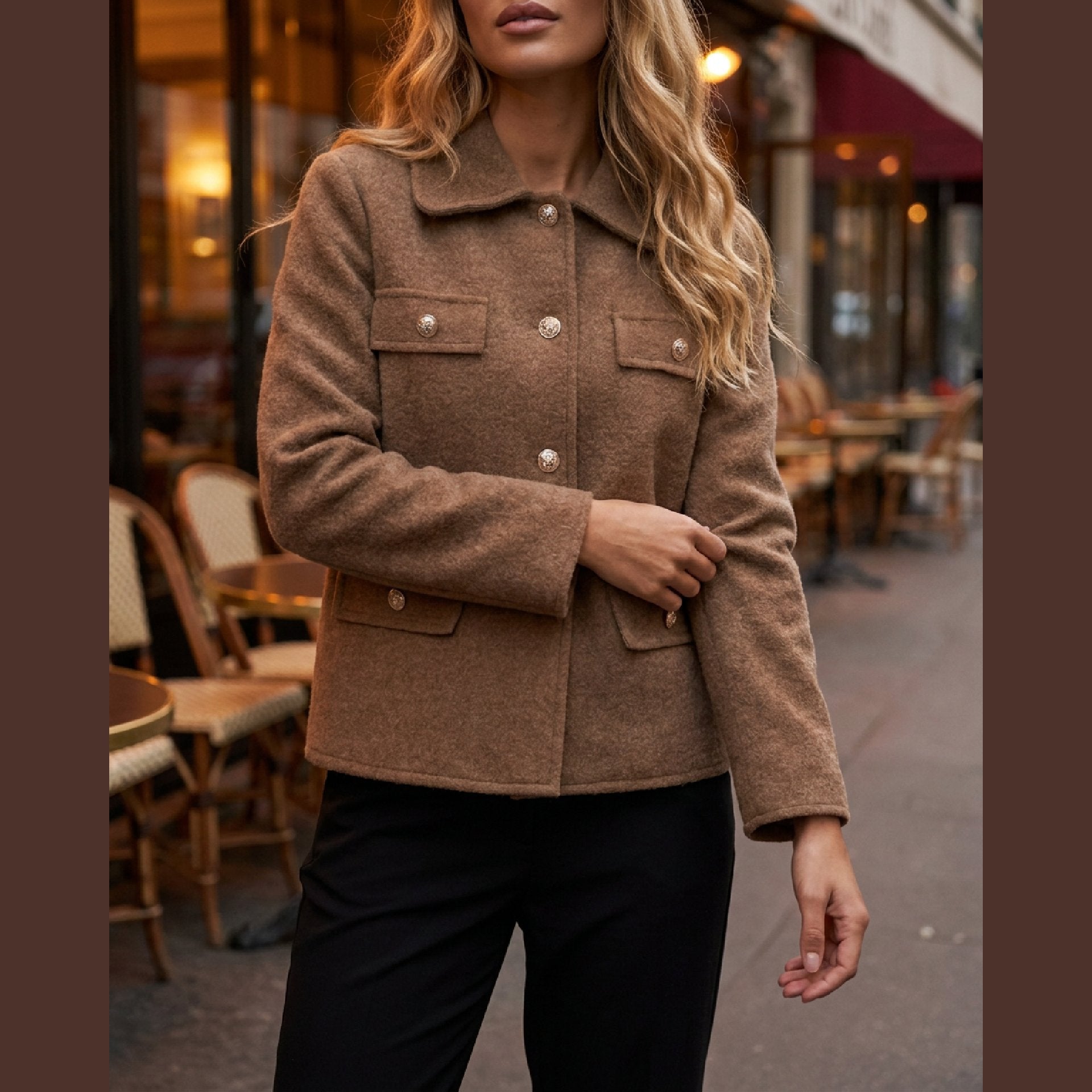 M JEANS KOKO JACKET OUTERWEAR 122 SOFT CAMEL