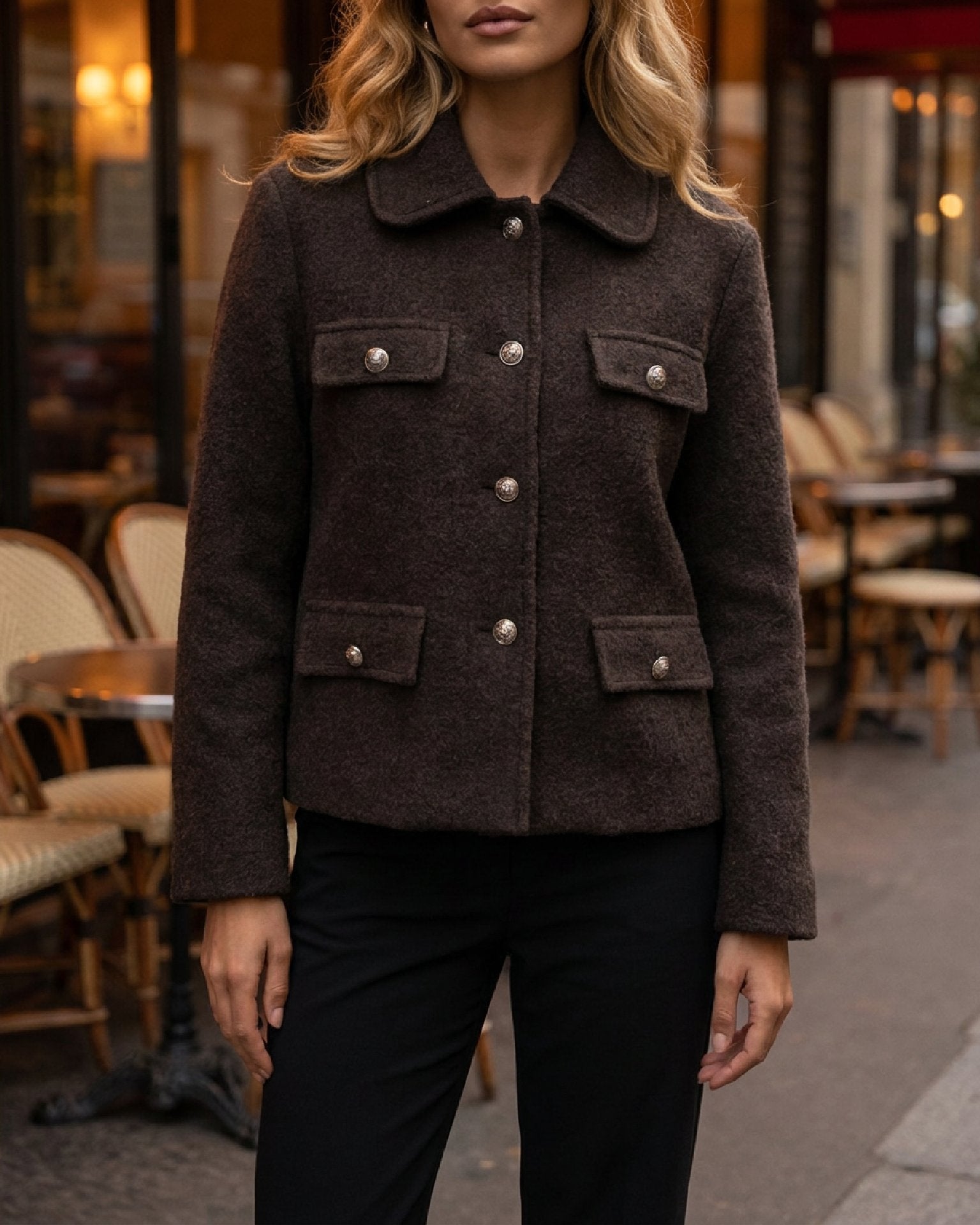 M JEANS KOKO JACKET OUTERWEAR 129 CHOCOLATE