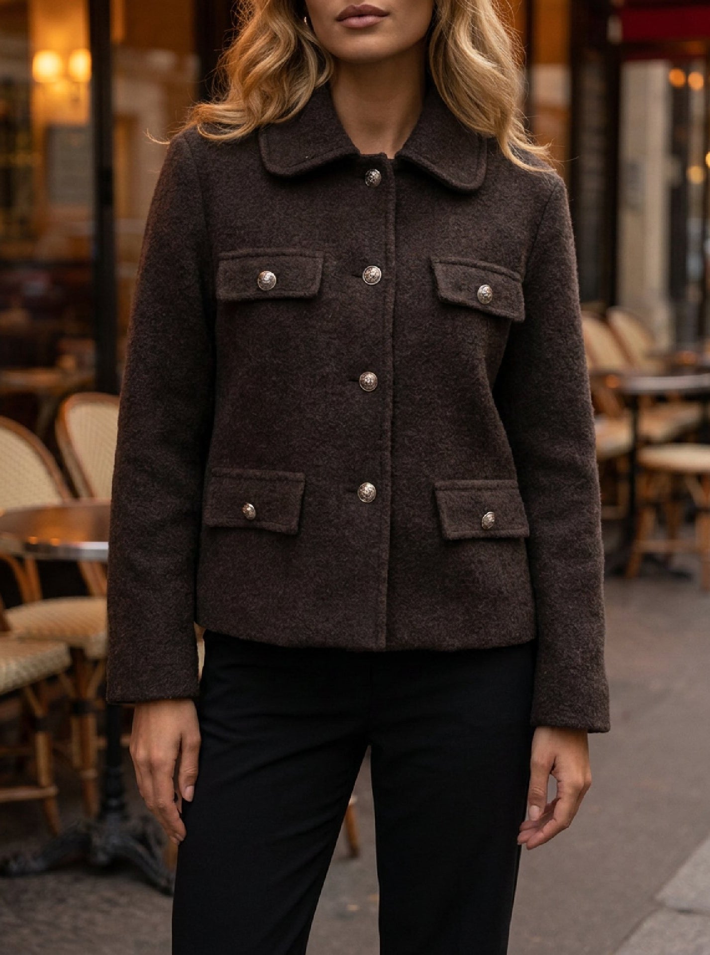 M JEANS KOKO JACKET OUTERWEAR 129 CHOCOLATE