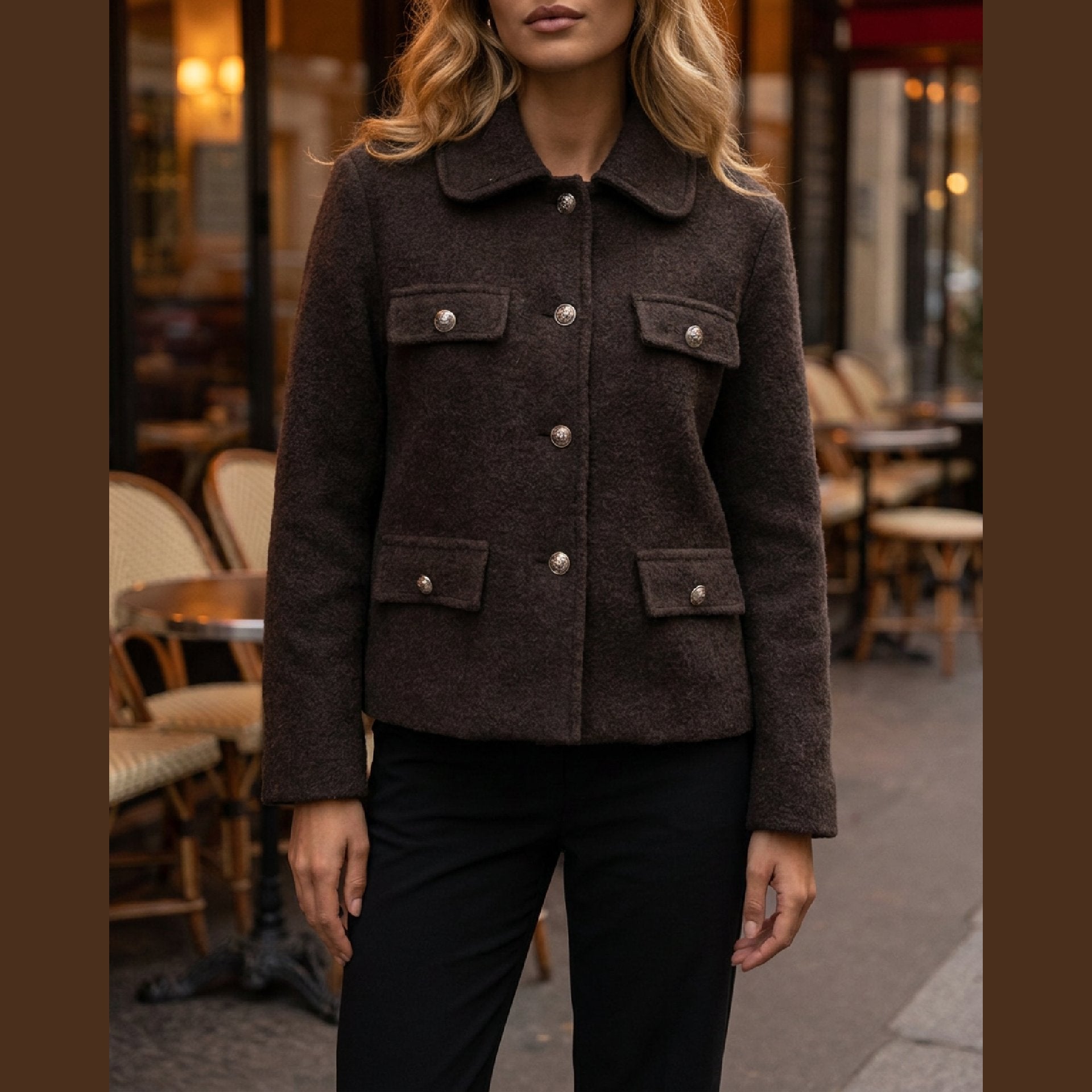 M JEANS KOKO JACKET OUTERWEAR 129 CHOCOLATE
