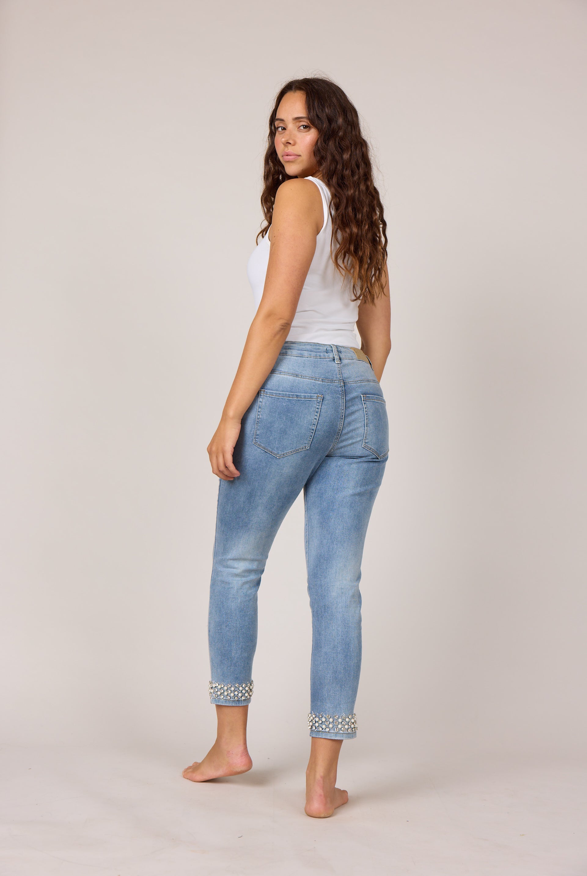 DNYcph KYLIE STAR DUST DENIM JEANS DENIM/TWILL 9196 LIGHT BLUE USED