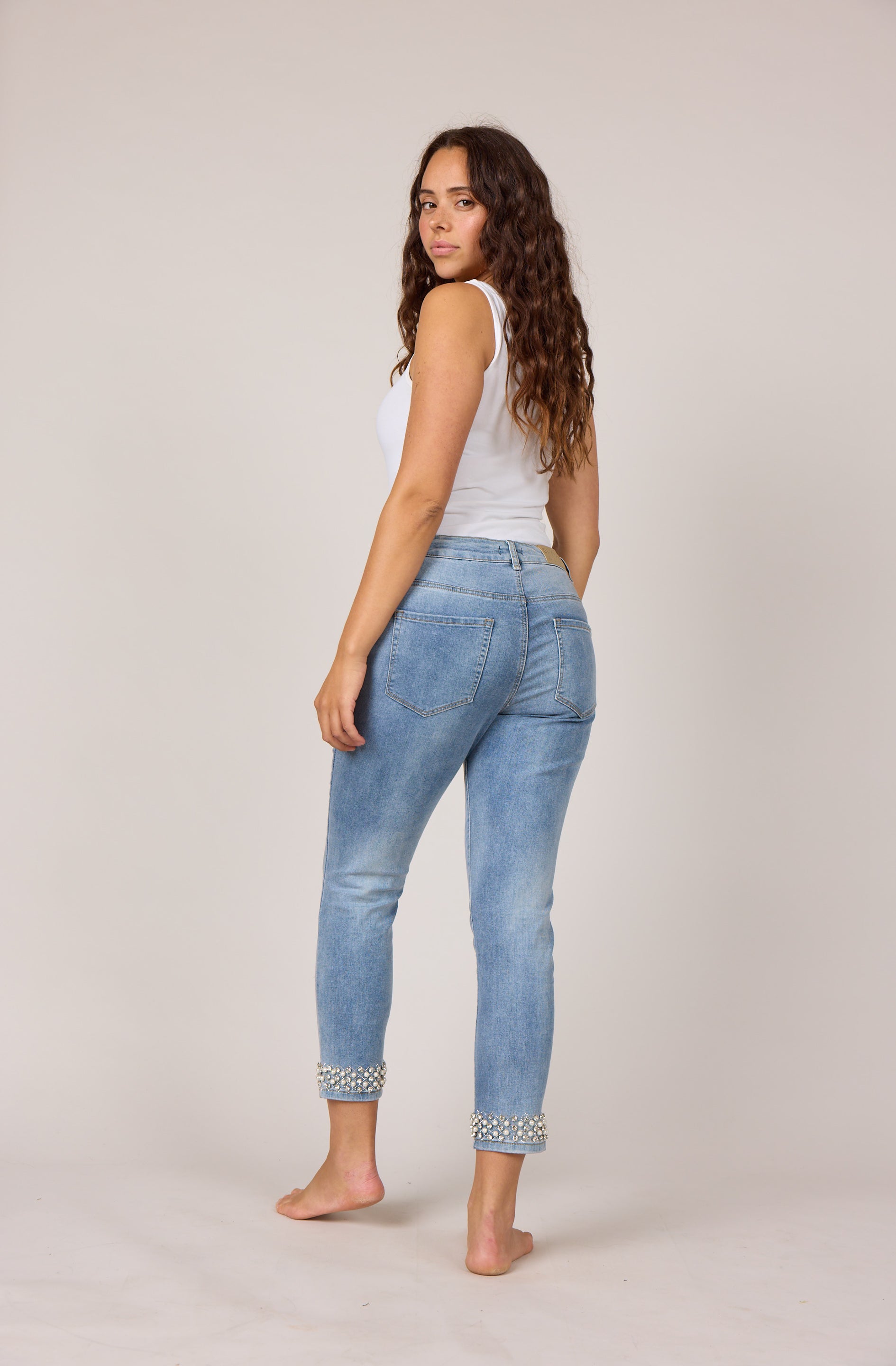 DNYcph Plus Size Kylie Star Dust Denim Jeans DENIM/TWILL 9196 LIGHT BLUE USED