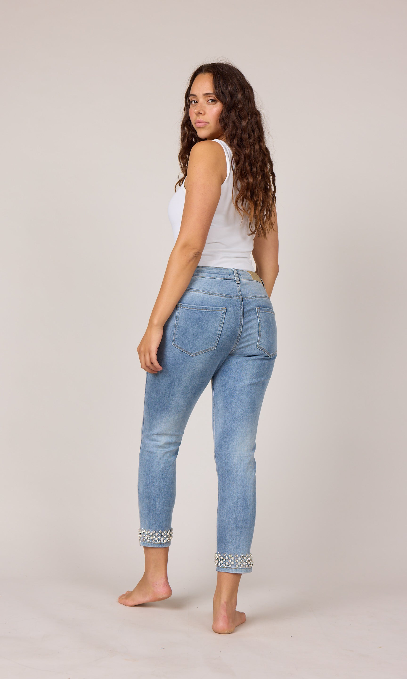 DNYcph Plus Size Kylie Star Dust Denim Jeans DENIM/TWILL 9196 LIGHT BLUE USED