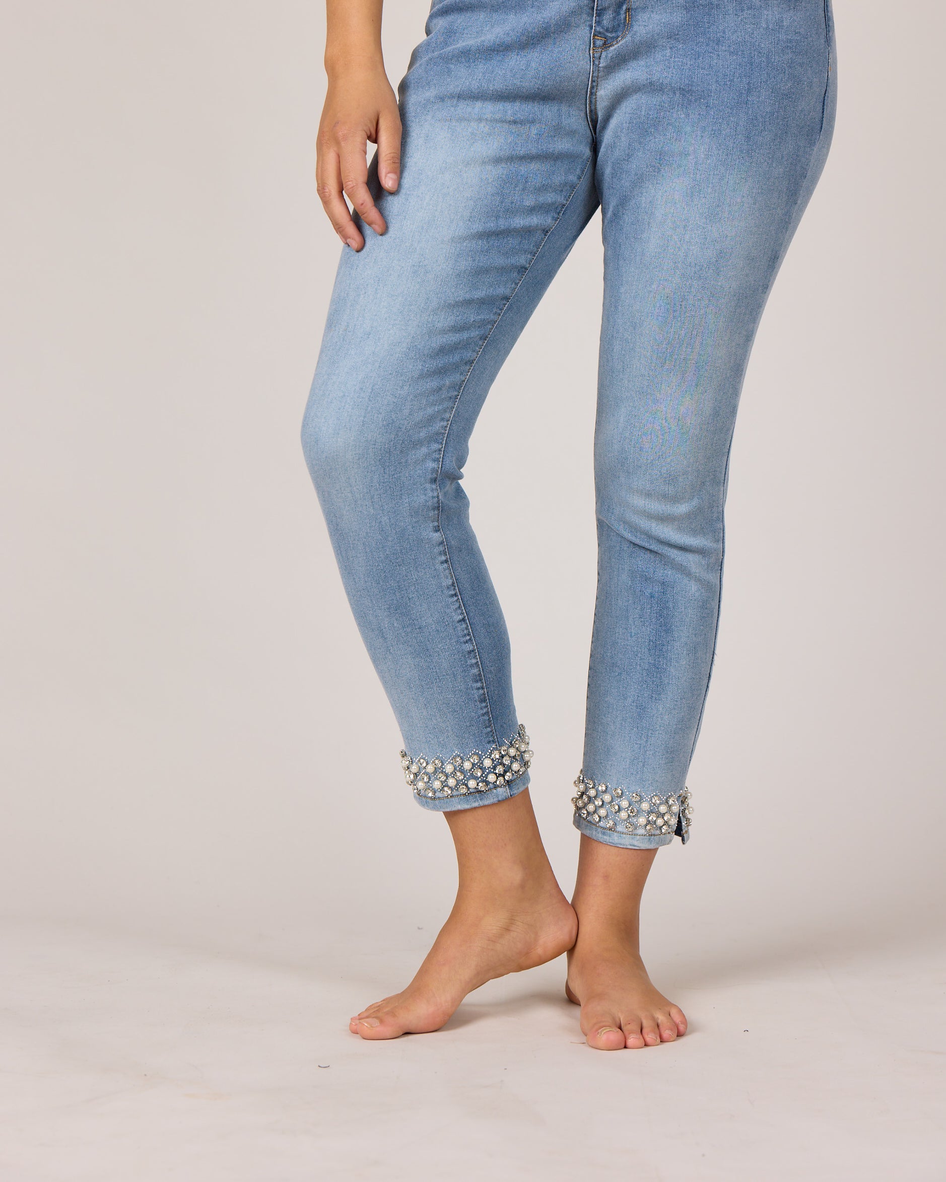 DNYcph Plus Size Kylie Star Dust Denim Jeans DENIM/TWILL 9196 LIGHT BLUE USED