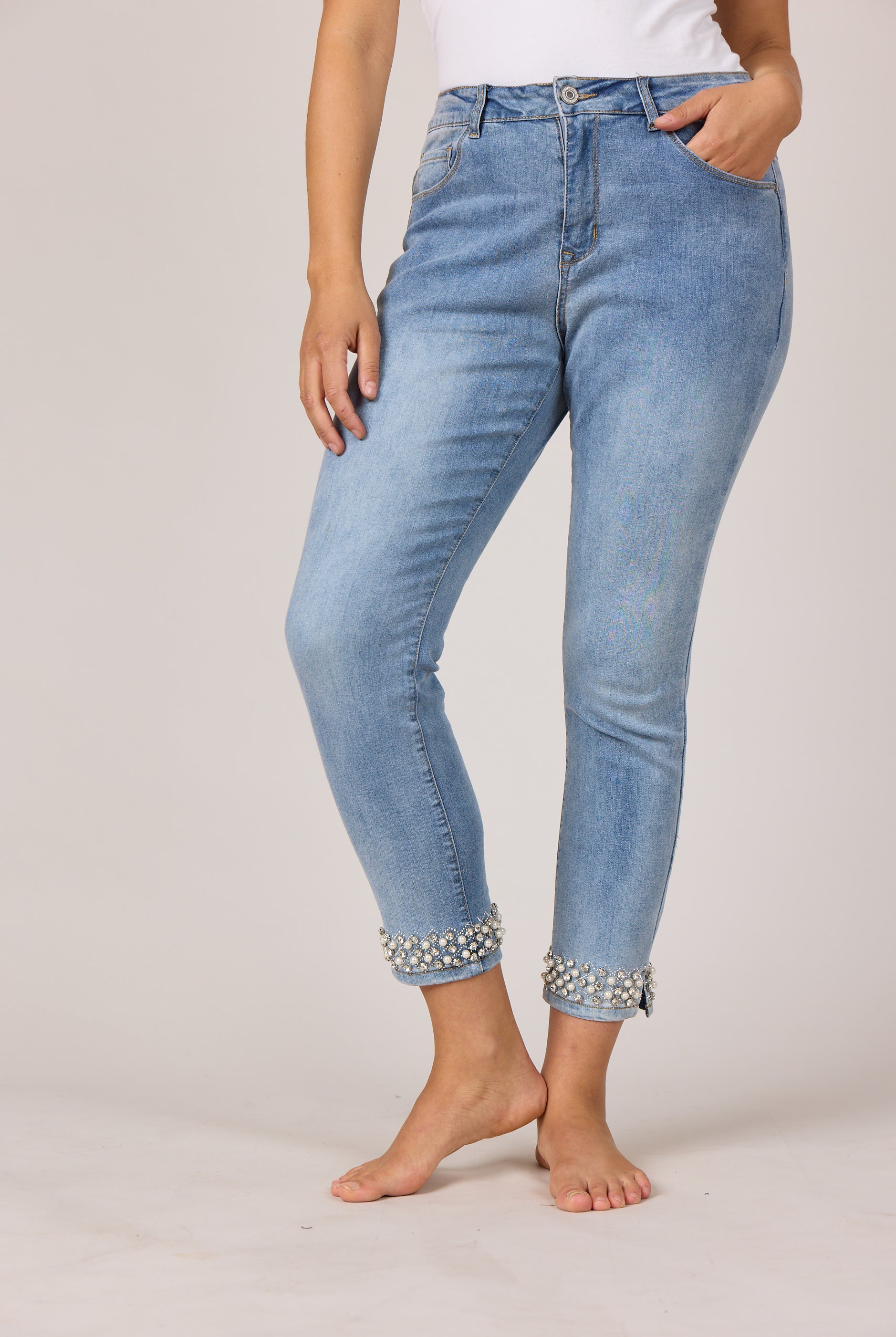 DNYcph KYLIE STAR DUST DENIM JEANS DENIM/TWILL 9196 LIGHT BLUE USED