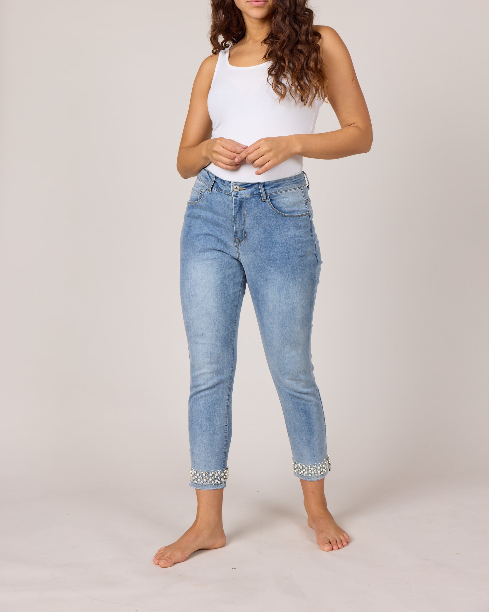 DNYcph Plus Size Kylie Star Dust Denim Jeans DENIM/TWILL 9196 LIGHT BLUE USED
