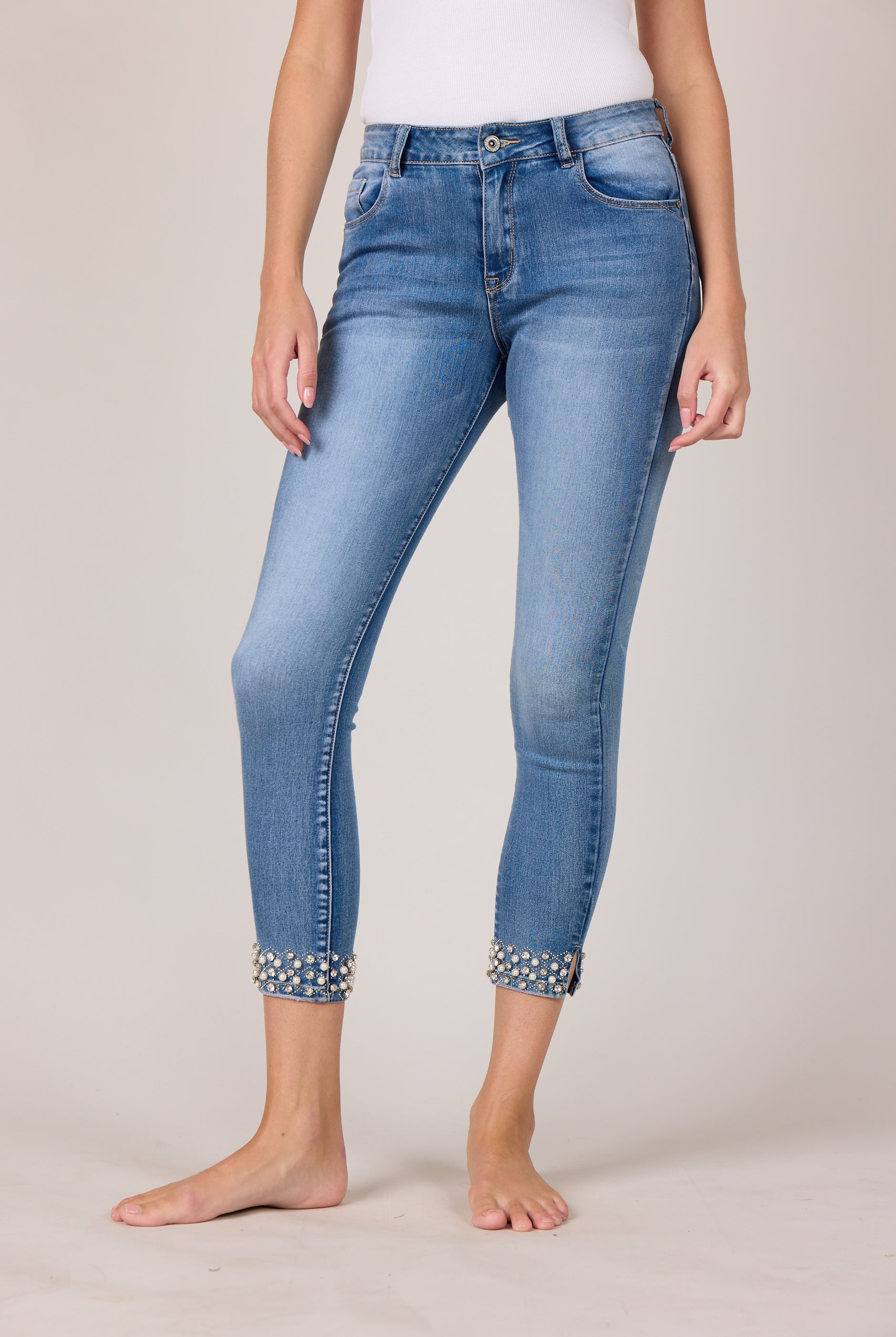 MAPP KYLIE STAR DUST DENIM JEANS DENIM/TWILL 9196 LIGHT BLUE USED