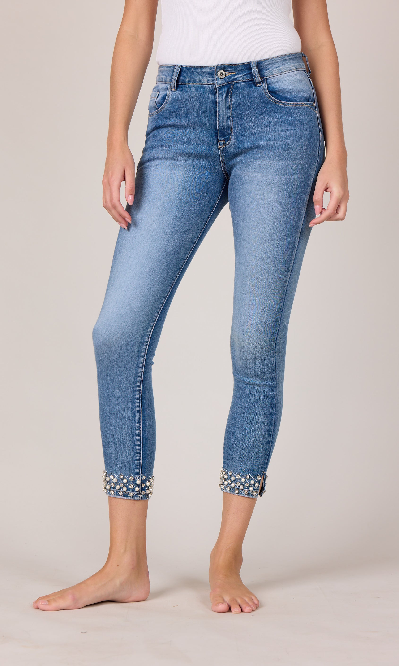 MAPP KYLIE STAR DUST DENIM JEANS DENIM/TWILL 9196 LIGHT BLUE USED