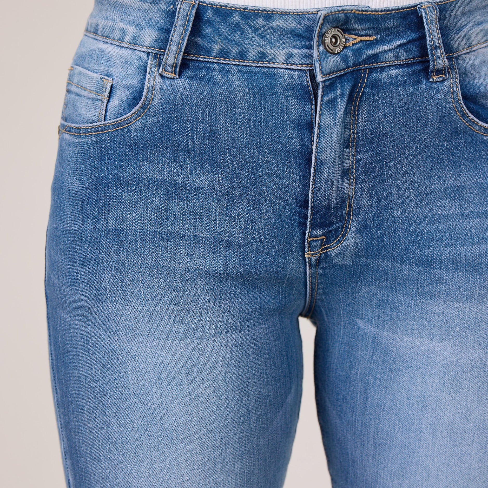 MAPP KYLIE STAR DUST DENIM JEANS DENIM/TWILL 9196 LIGHT BLUE USED