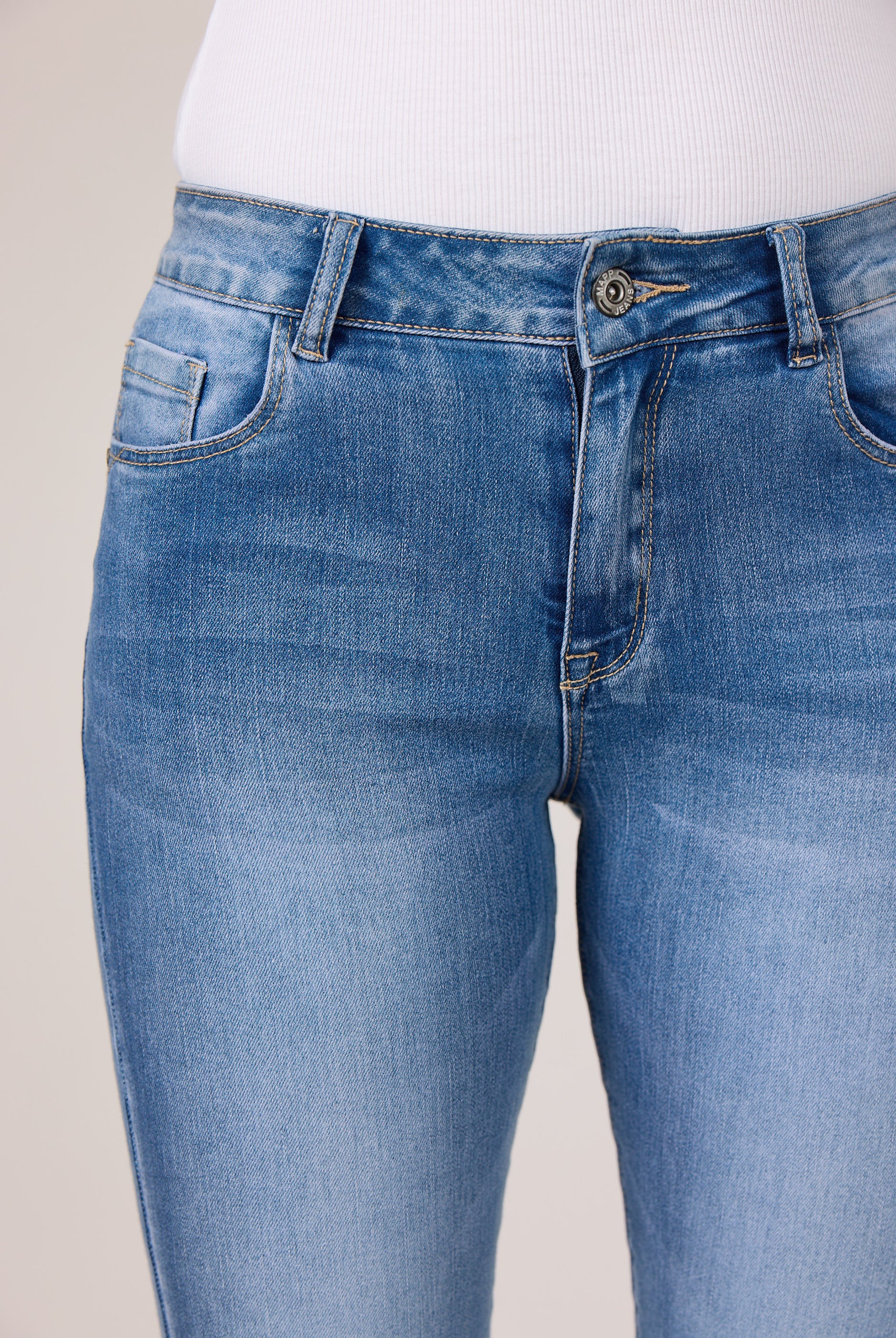 MAPP KYLIE STAR DUST DENIM JEANS DENIM/TWILL 9196 LIGHT BLUE USED