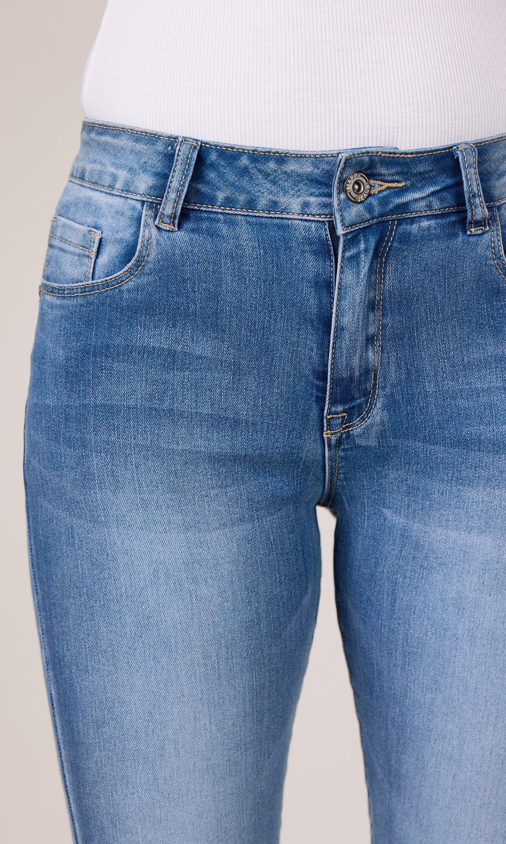 MAPP KYLIE STAR DUST DENIM JEANS DENIM/TWILL 9196 LIGHT BLUE USED