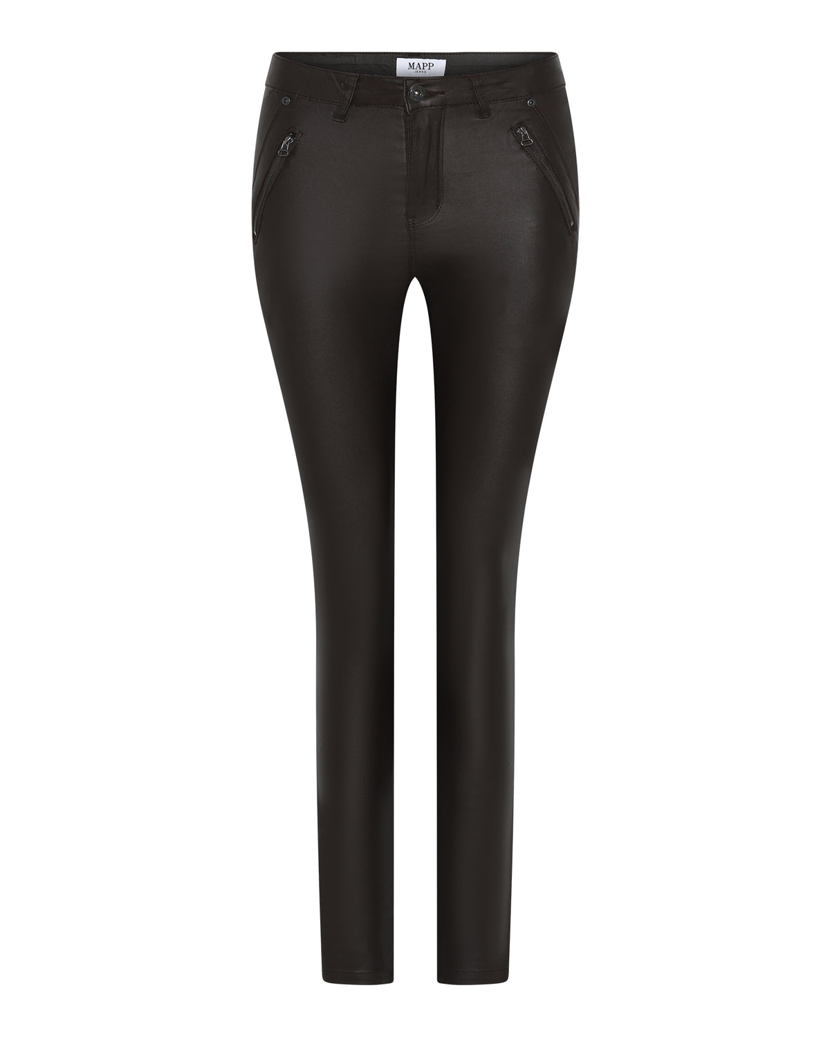 MAPP Katy Coated Jeans COATED 129 CHOCOLATE