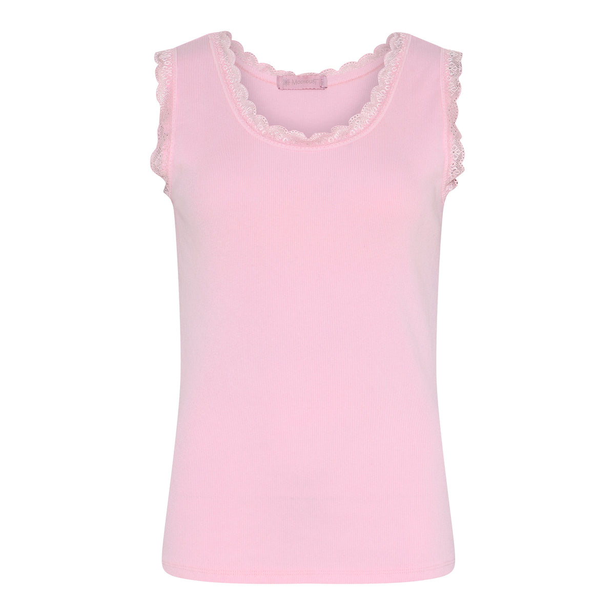 M JEANS LACE RIB TOP TOP/T-SHIRT 303 ROSE