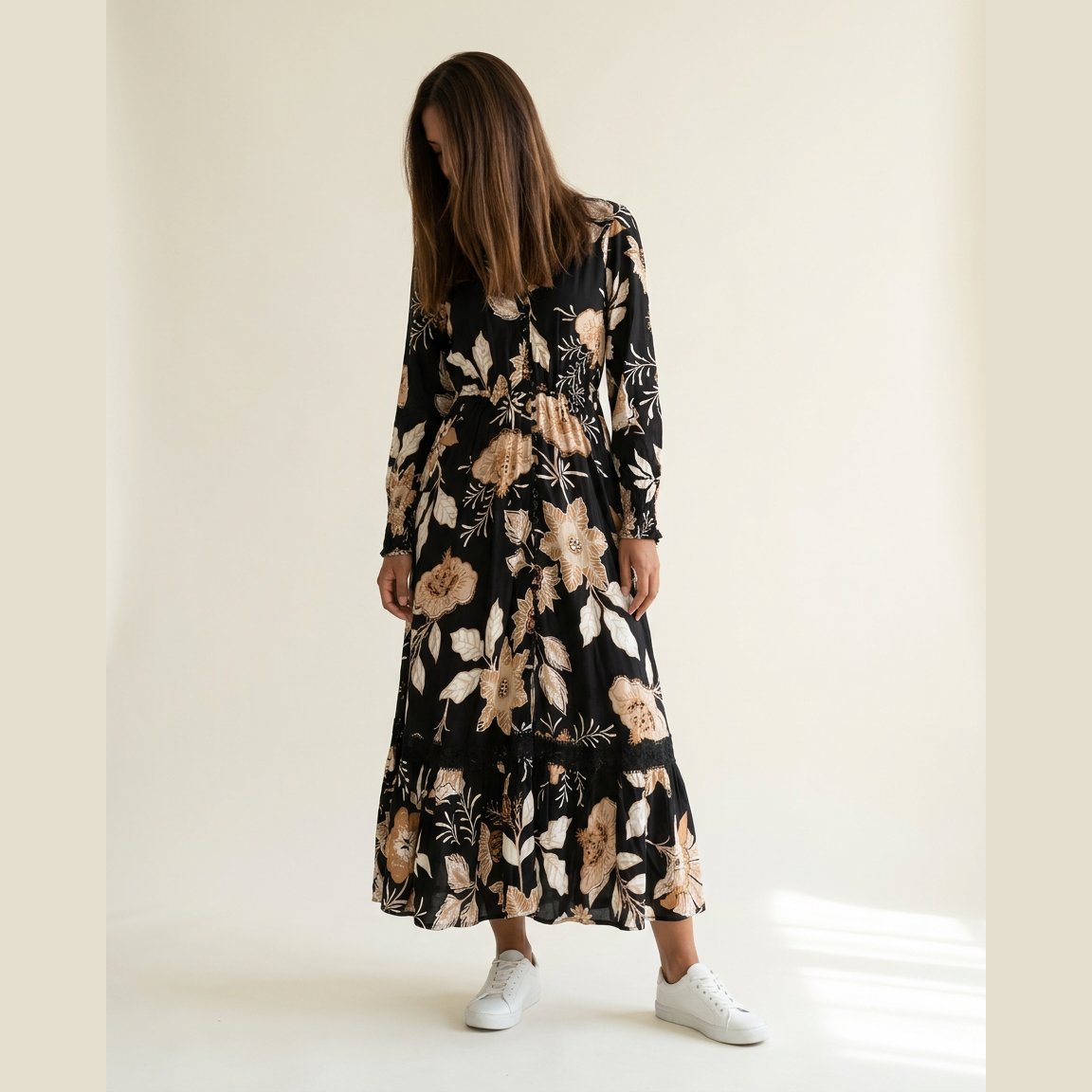 MOONDUST LEAVES DRESS LONG DRESS/JUMPSUIT 505 TERRACOTTA