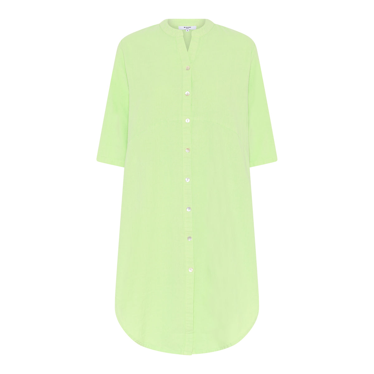 MAPP LEA LONG DRESS LINEN 266 APPLE GREEN