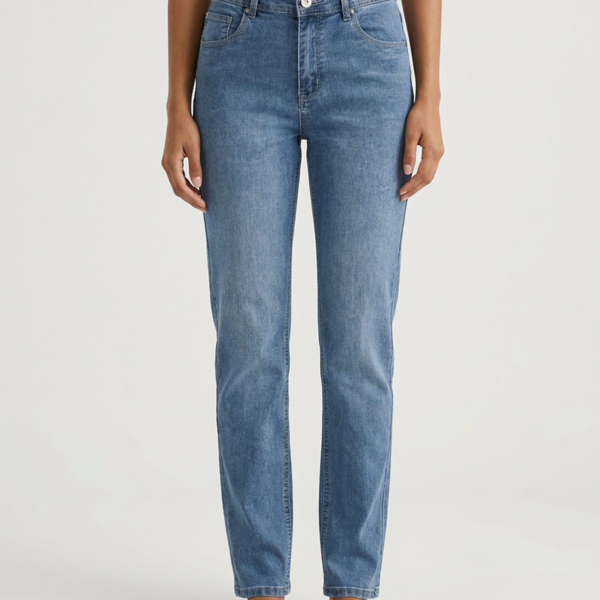 MARC LAUGE Lena Straight Leg Denim Jeans | Marc Lauge DENIM/TWILL 91 LT BLUE