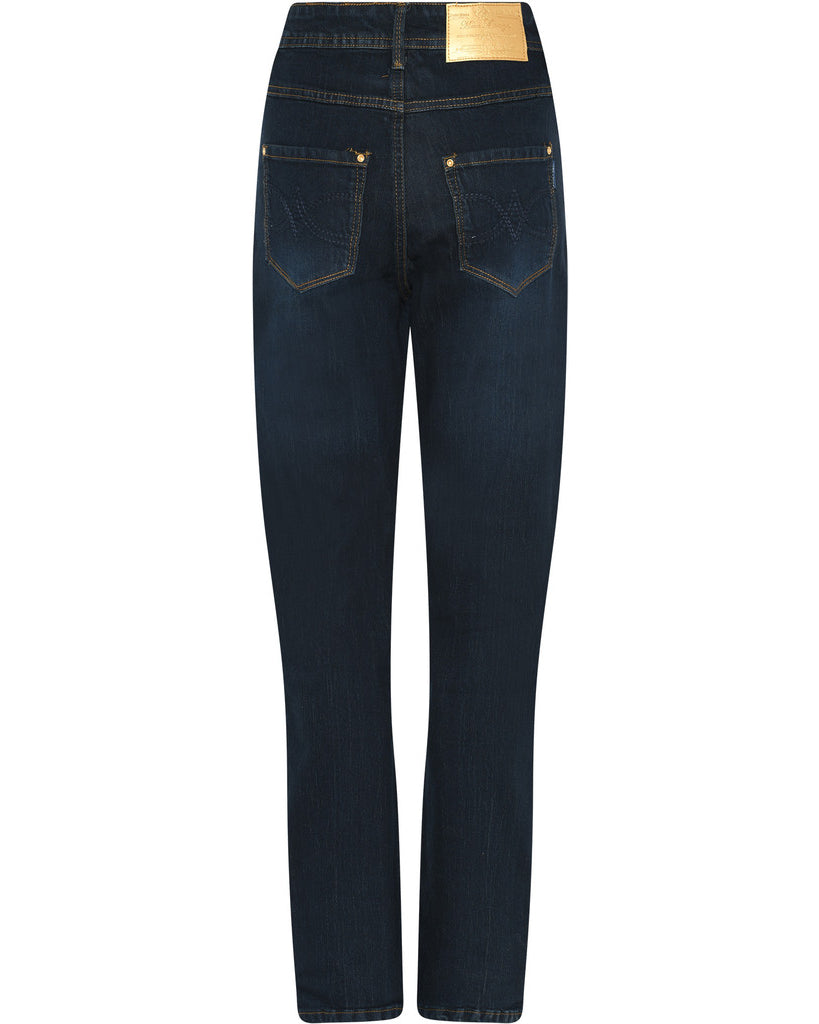 MARC LAUGE Lena Denim Jeans Gold Acc. DENIM/TWILL 9896 DARK BLUE USED
