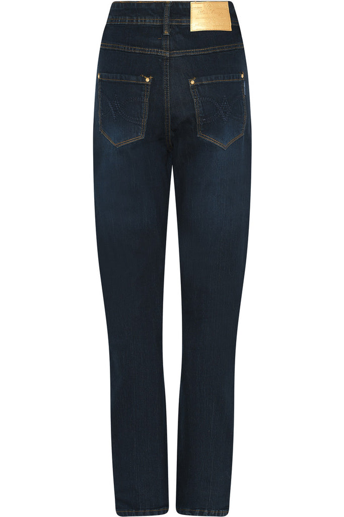 MARC LAUGE Lena Denim Jeans Gold Acc. DENIM/TWILL 9896 DARK BLUE USED