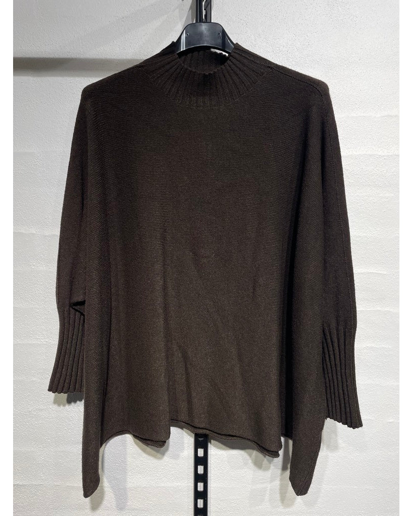 DNYcph LIV TURTLE NECK BIG KNIT KNITWEAR 129 CHOCOLATE