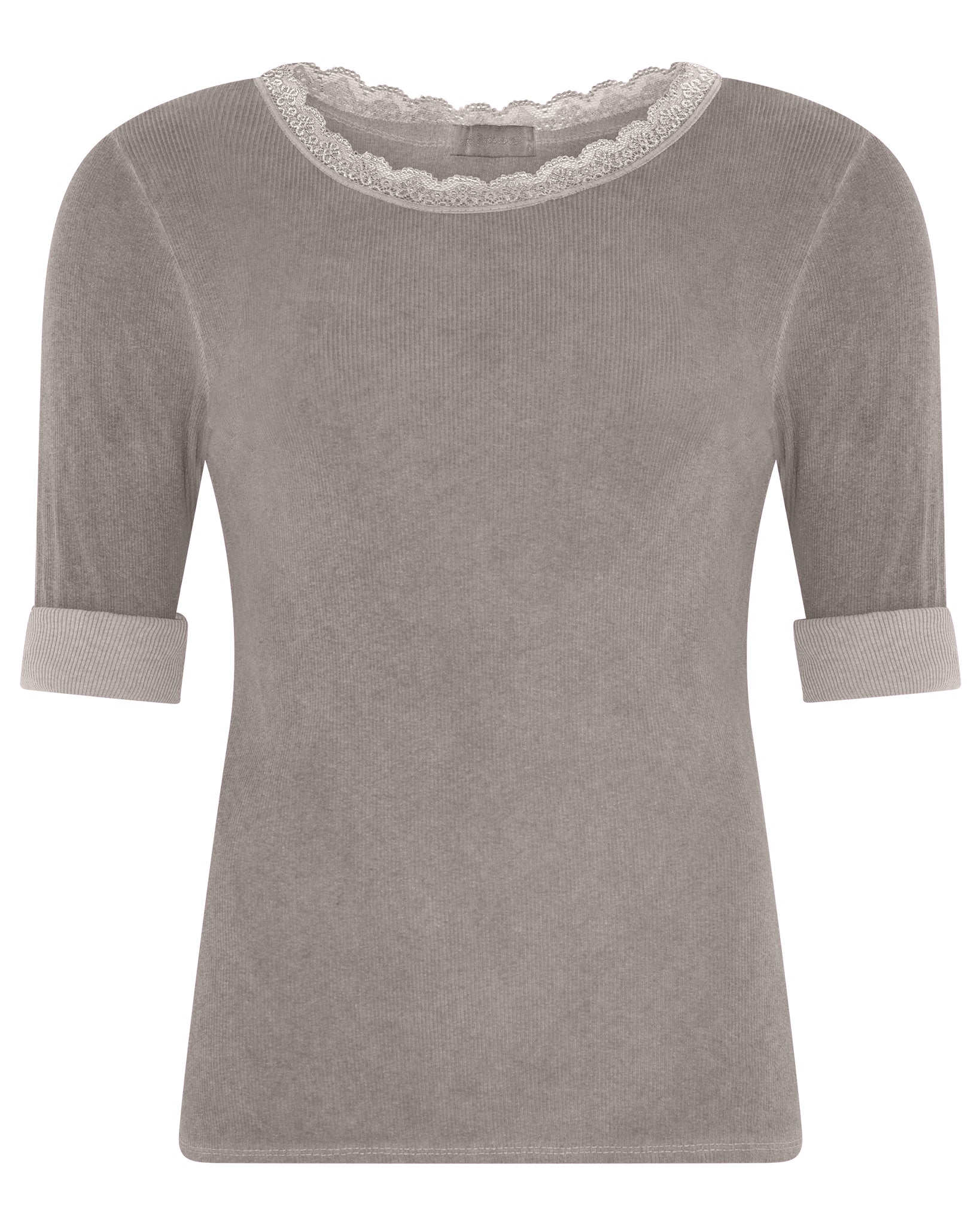 M JEANS LULU RIB LACE BLOUSE L/SL BLOUSE/SHIRT 136 FANGO