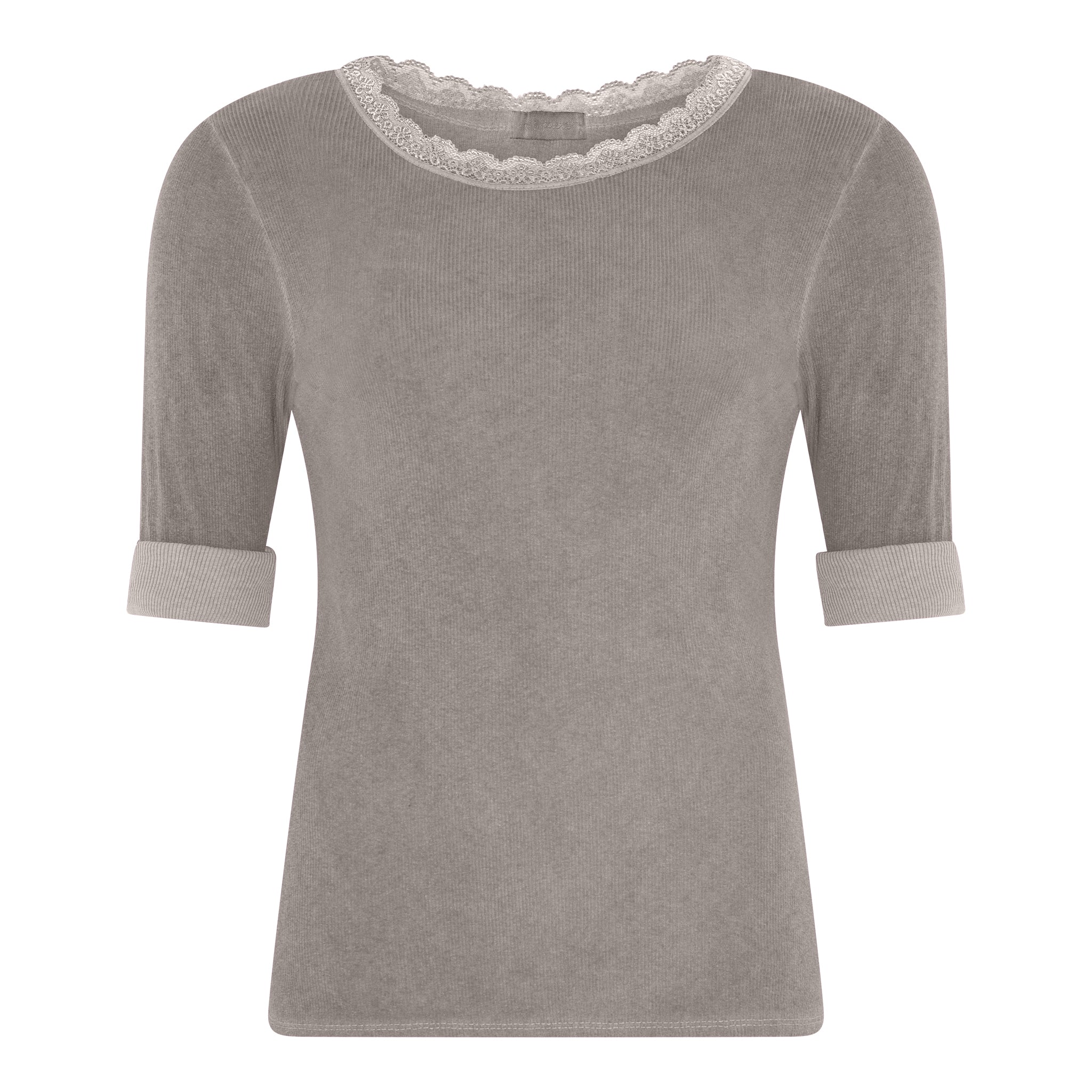 M JEANS LULU RIB LACE BLOUSE L/SL BLOUSE/SHIRT 136 FANGO