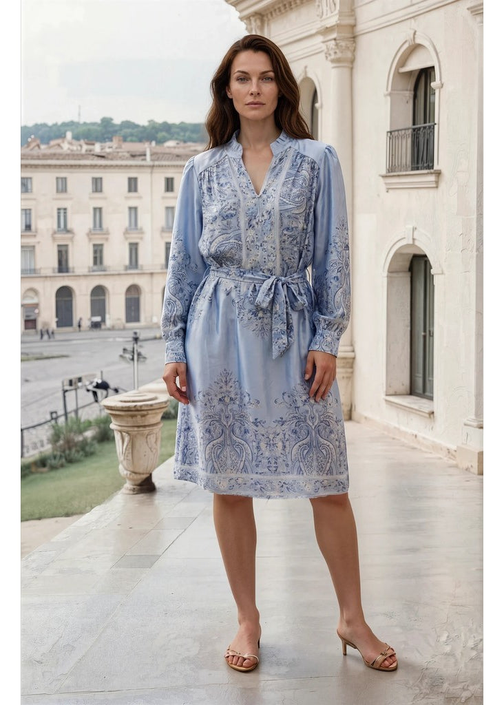 MARC LAUGE LUX PAISLEY DRESS DRESS/JUMPSUIT 107 SOFT BLUE