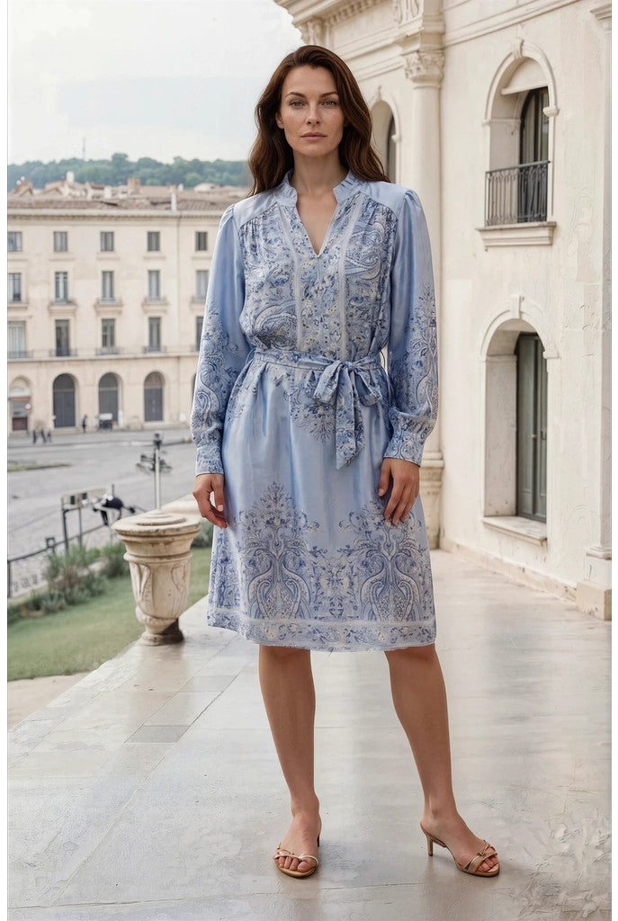 MARC LAUGE LUX PAISLEY DRESS DRESS/JUMPSUIT 107 SOFT BLUE