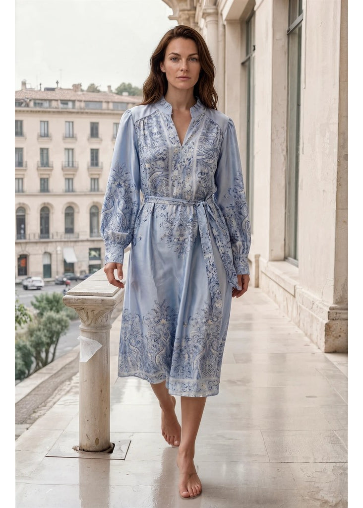 MARC LAUGE LUX PAISLEY DRESS DRESS/JUMPSUIT 107 SOFT BLUE