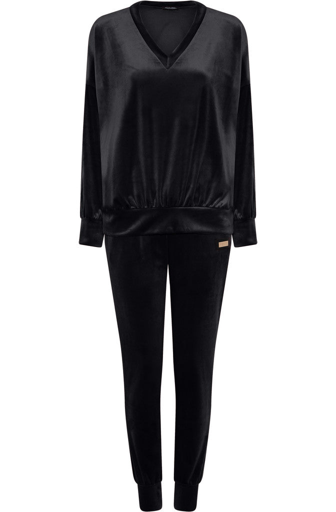 M JEANS LUX VELOUR SET SWEATS/VELOUR 80 BLACK