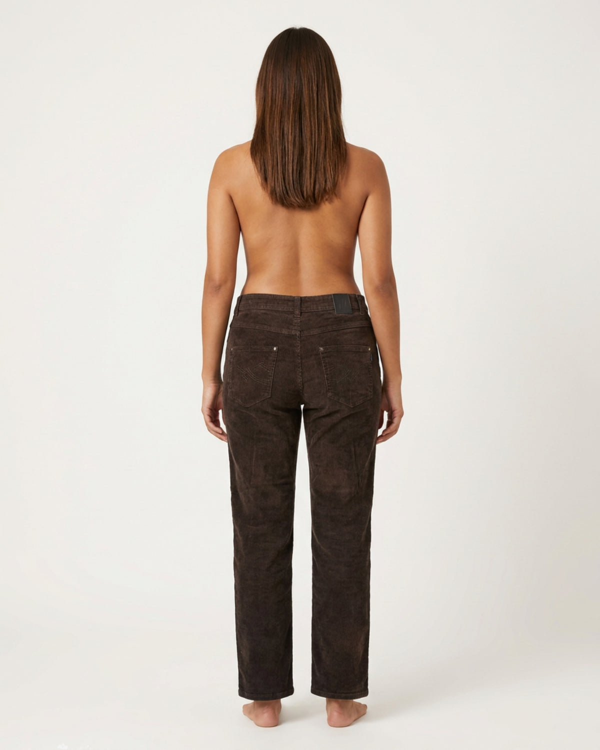 MARC LAUGE Lena 11W Corduroy Jeans CORD/FLØJL 129 CHOCOLATE