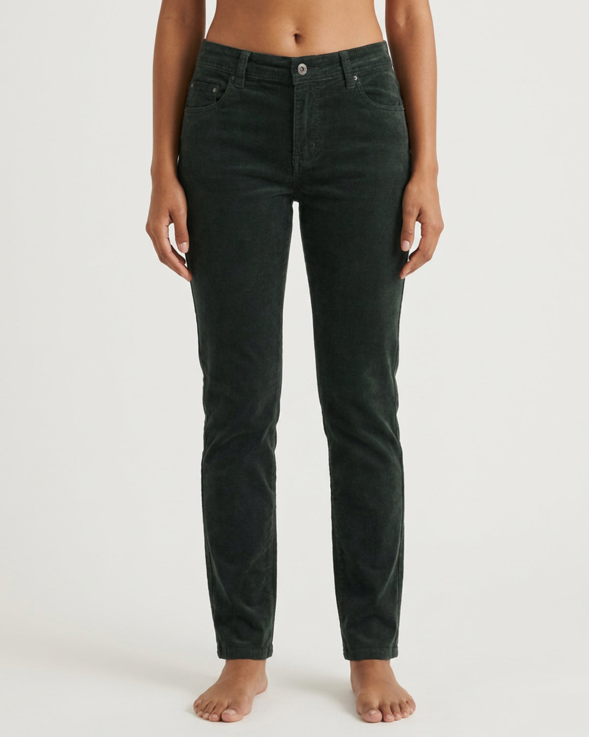 MARC LAUGE Lena Baby Corduroy Jeans CORD/FLØJL 546 BOTTLE GREEN