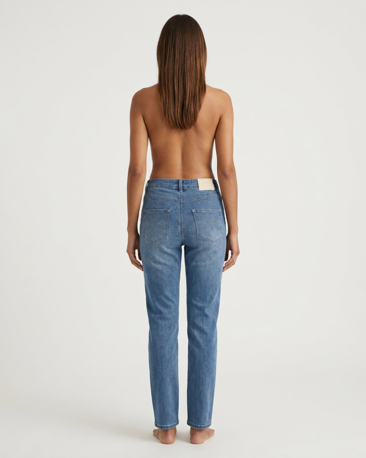 MARC LAUGE Lena Straight Leg Jeans | Denim DENIM/TWILL 91 LT BLUE
